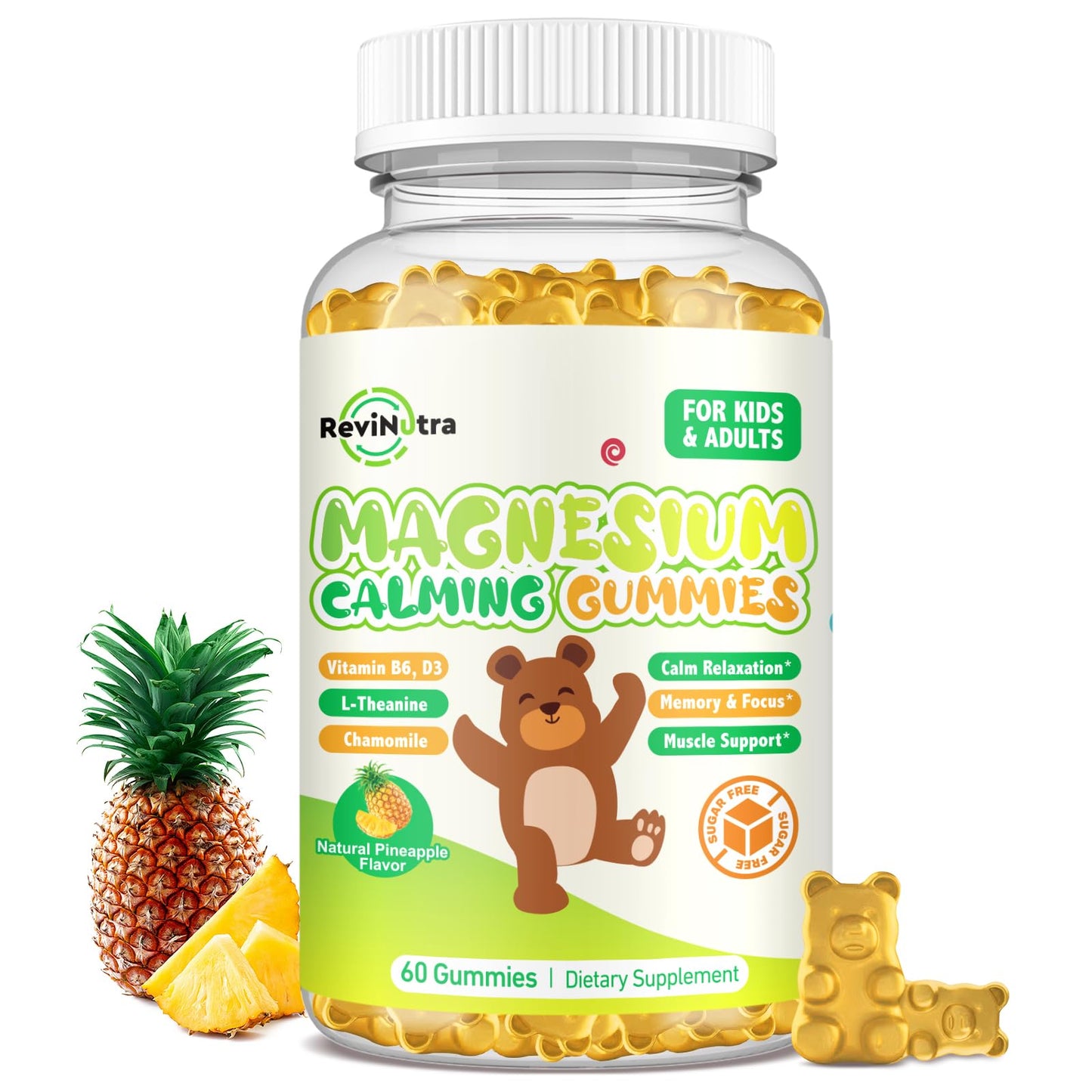 ReviNutra Magnesium Glycinate Gummies, 60 Count