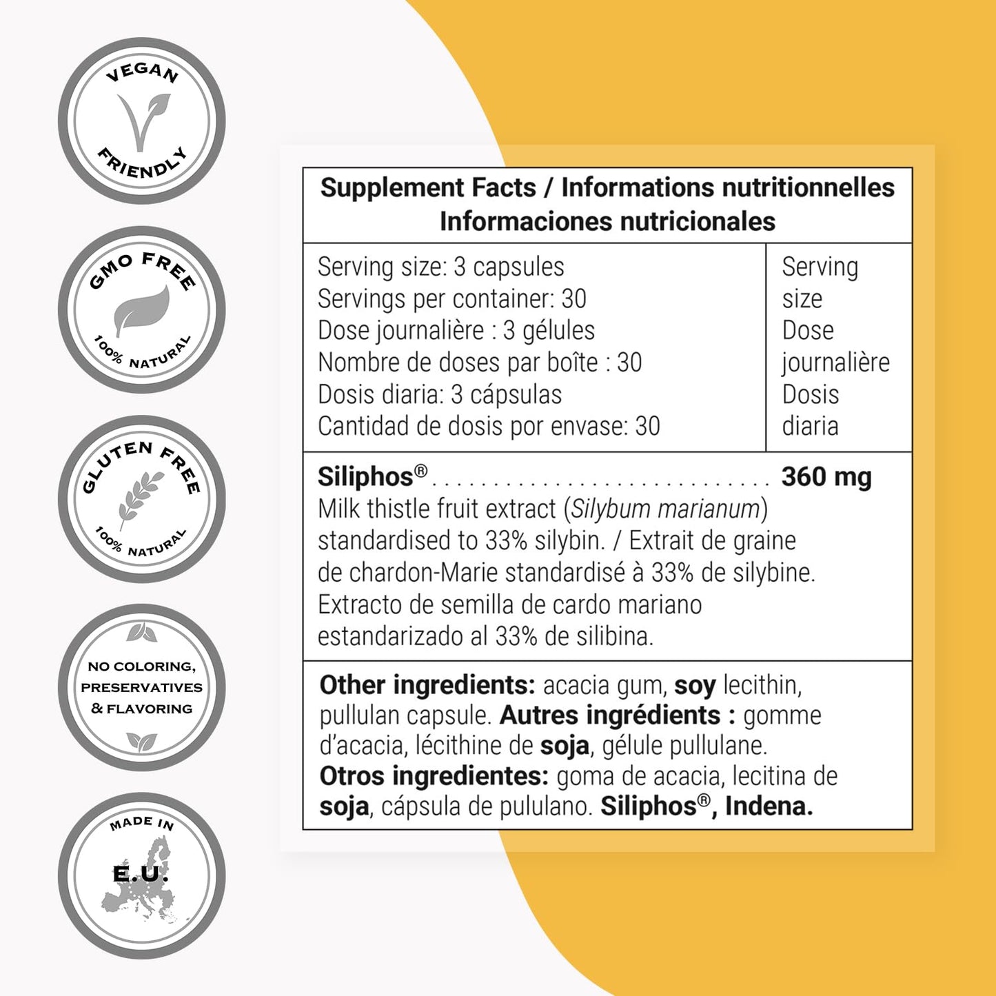Supersmart Silyplus 360mg per Day Milk Thistle Siliphos Phytosomes Capsules 90 Capsules