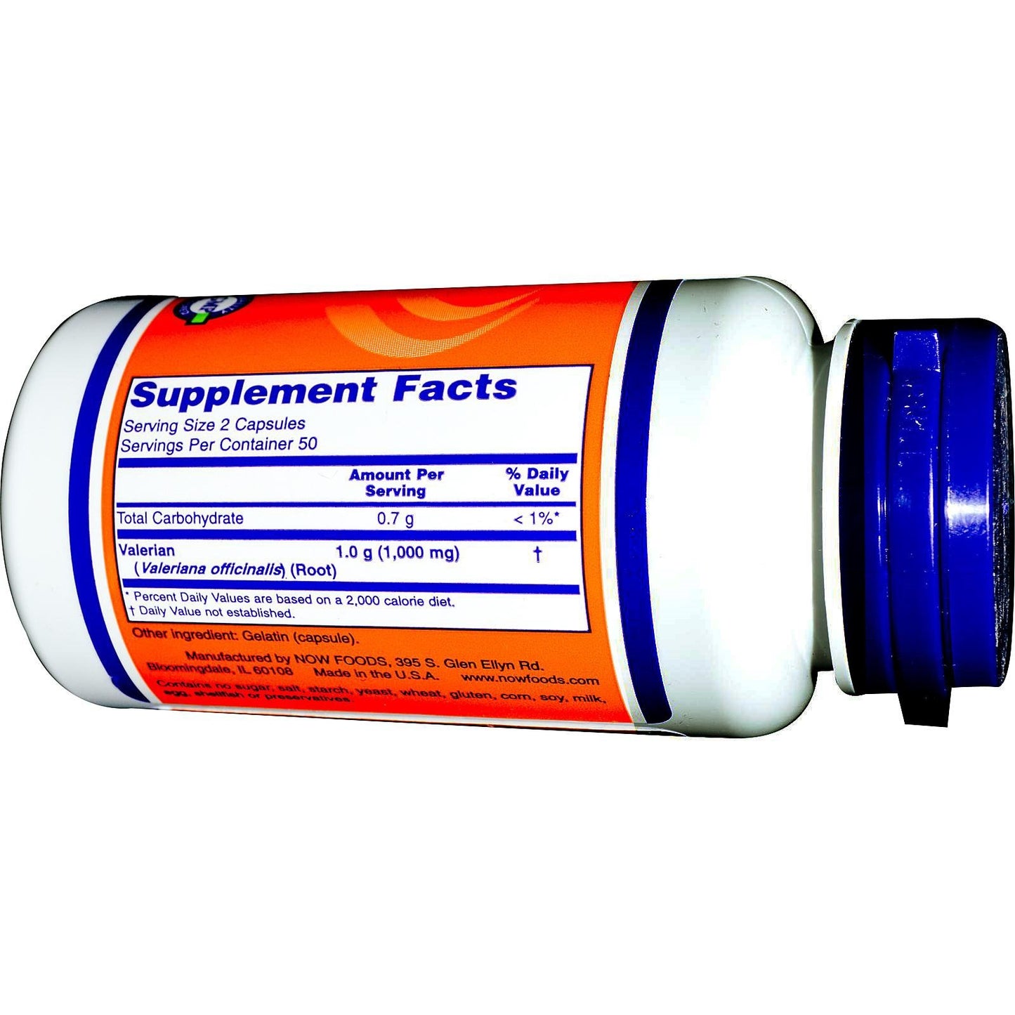 NOW Foods Valerian Root 500 mg Capsule, Pack of 2