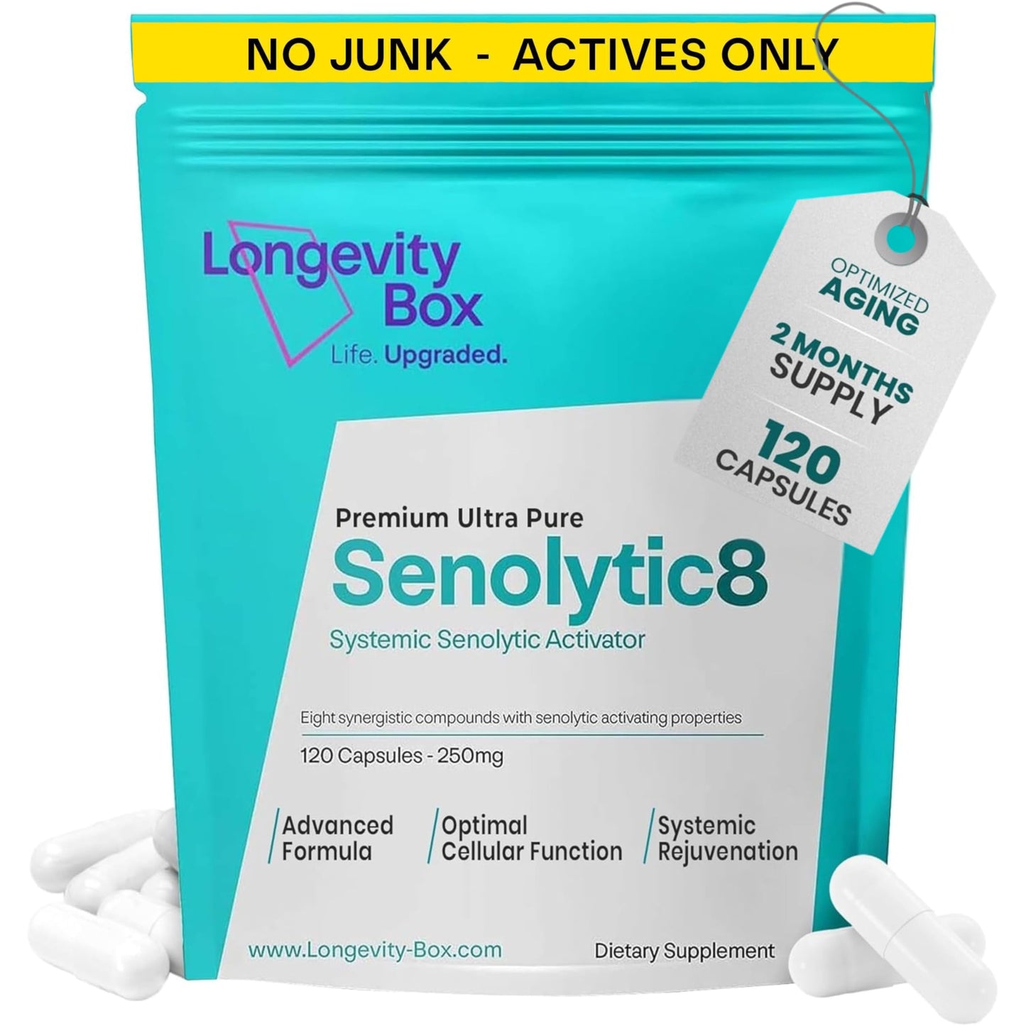 Longevity Box Senolytic Anti-Aging Supplement 120 Capsules