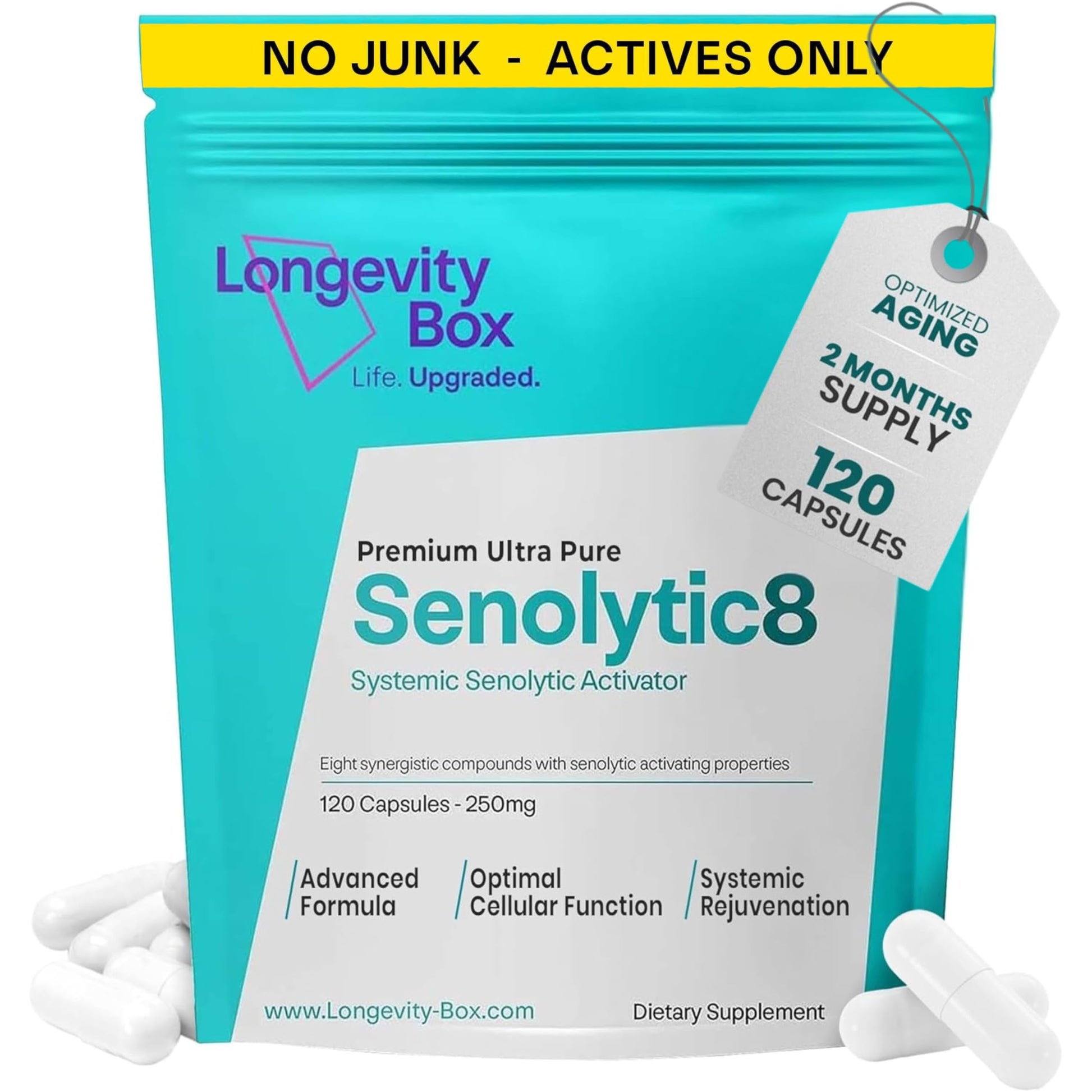 Longevity Box Senolytic Anti-Aging Supplement 120 Capsules