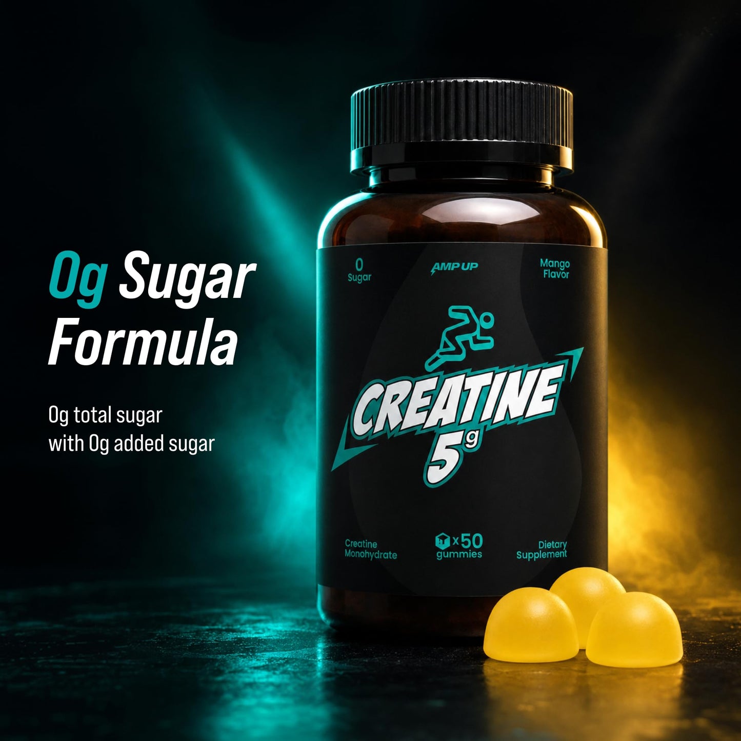 AmpUp Creatine Monohydrate Gummy, 50 Count