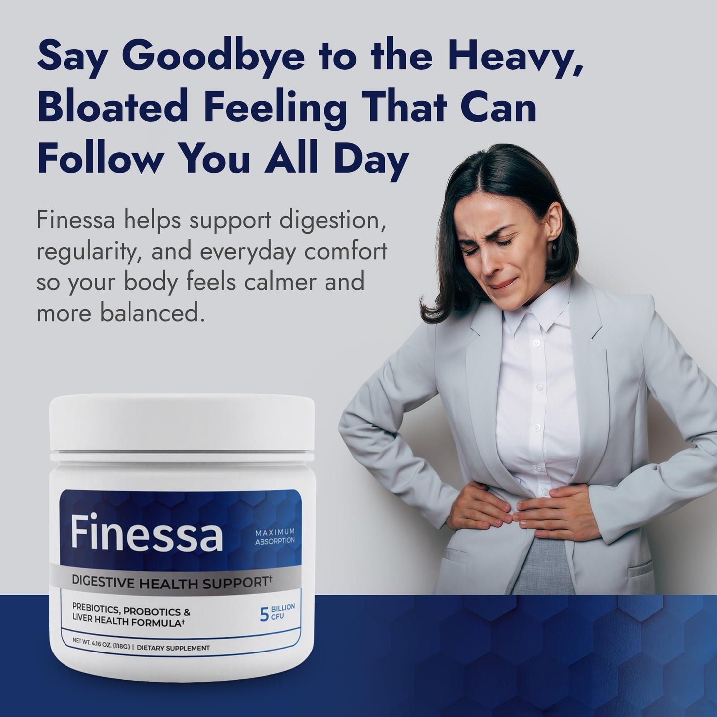 Finessa Digestive Probiotic Drink 2in1 Digestive & Gut Health Blend Powder Pack of 6