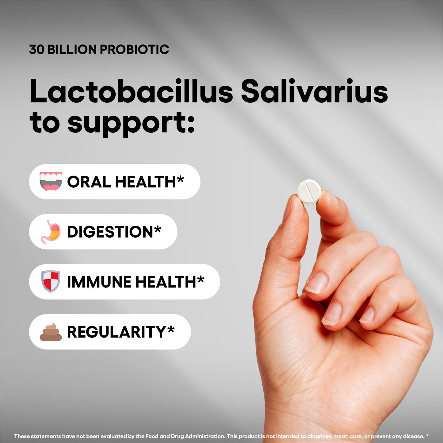 Natural Foundation Supplements Lactobacillus Salivarius Probiotic Supplement 240 Tablets