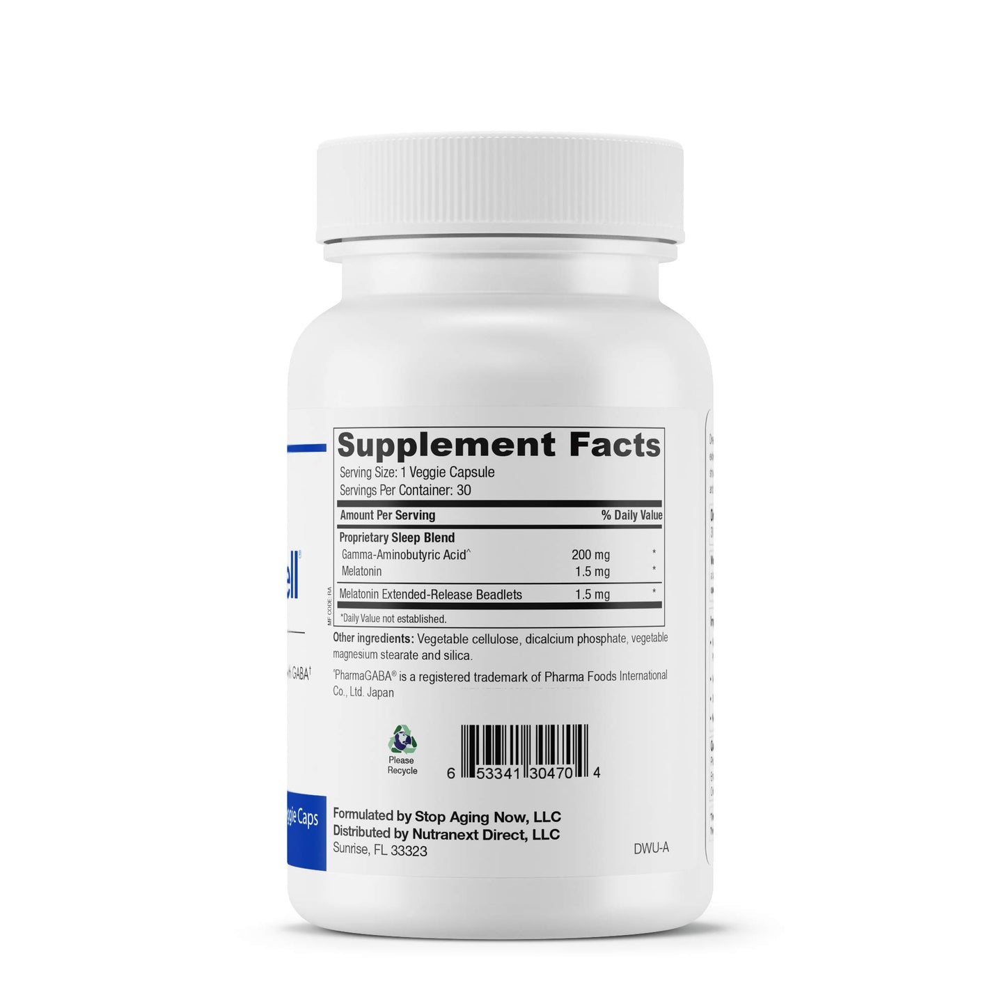 Stop Aging Now DreamWell Ultra - Advanced Melatonin with GABA 30 Capsules
