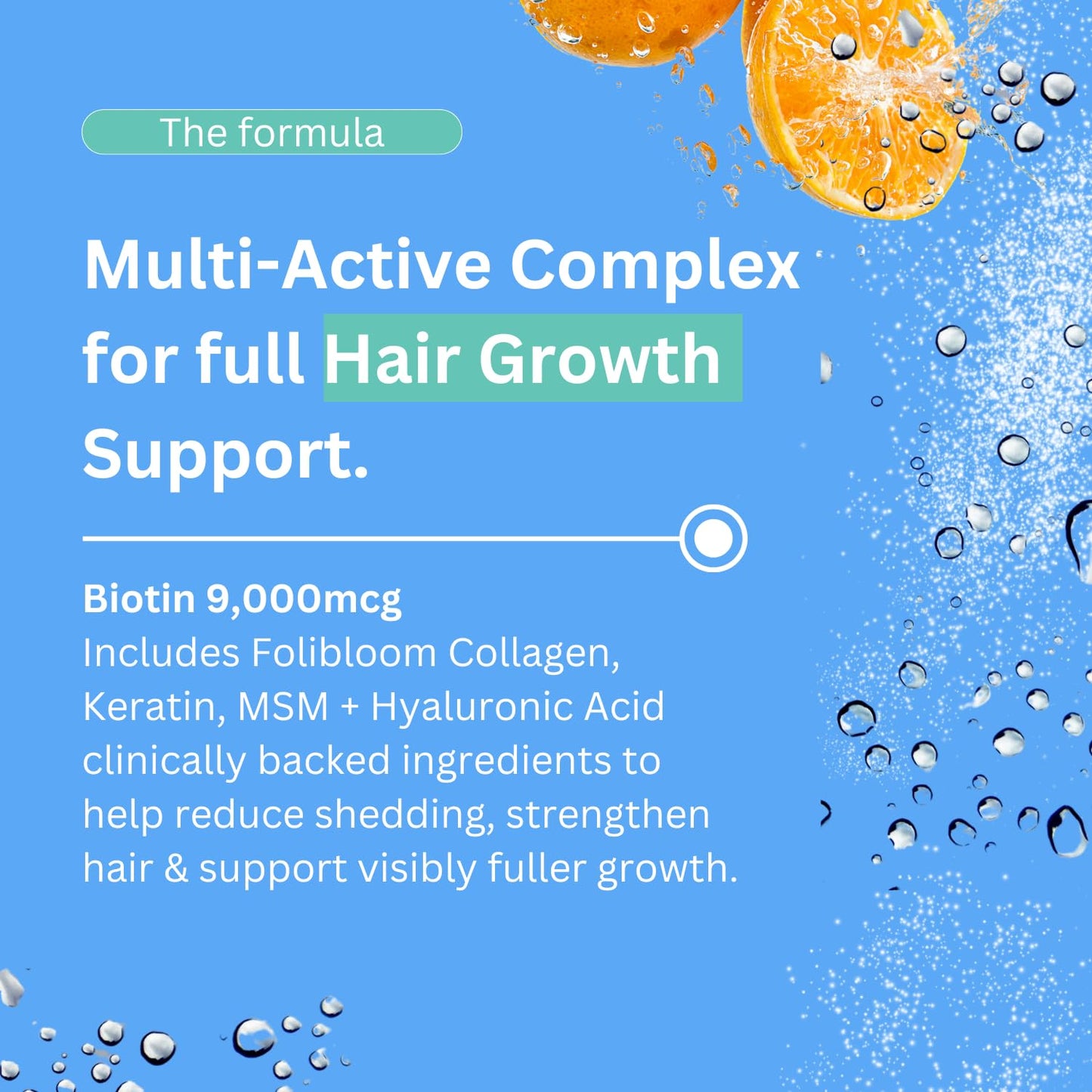 Hollywoodskin 5X Stronger Hair Growth Gummies – 9,000mcg Biotin, 250mg Keratin + 500mg MSM for Thicker, Longer, Healthier Hair – Clinically Proven Formula, 90 Gummies