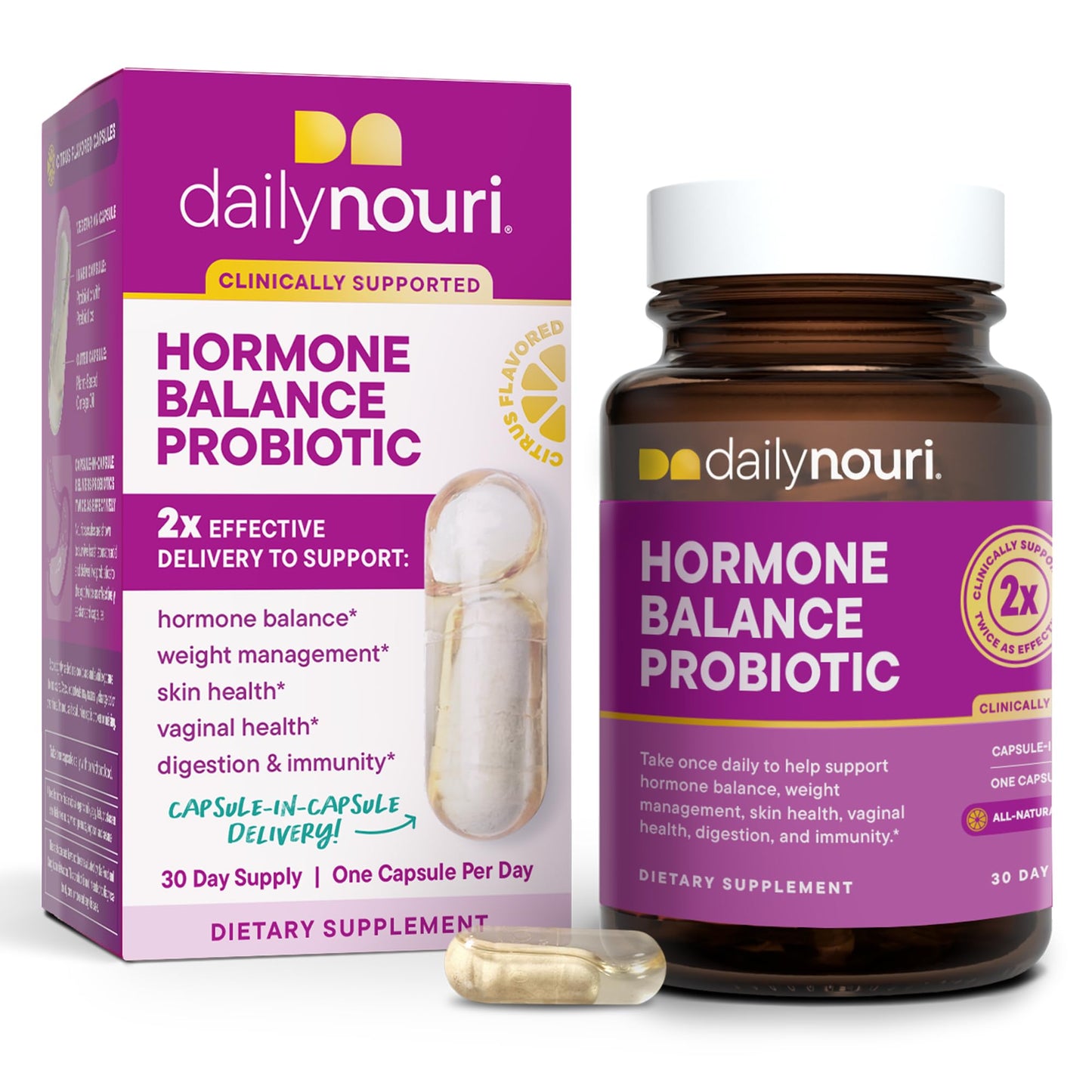 Daily Nouri Hormone Balance Probiotics for Women Capsule 30 Count