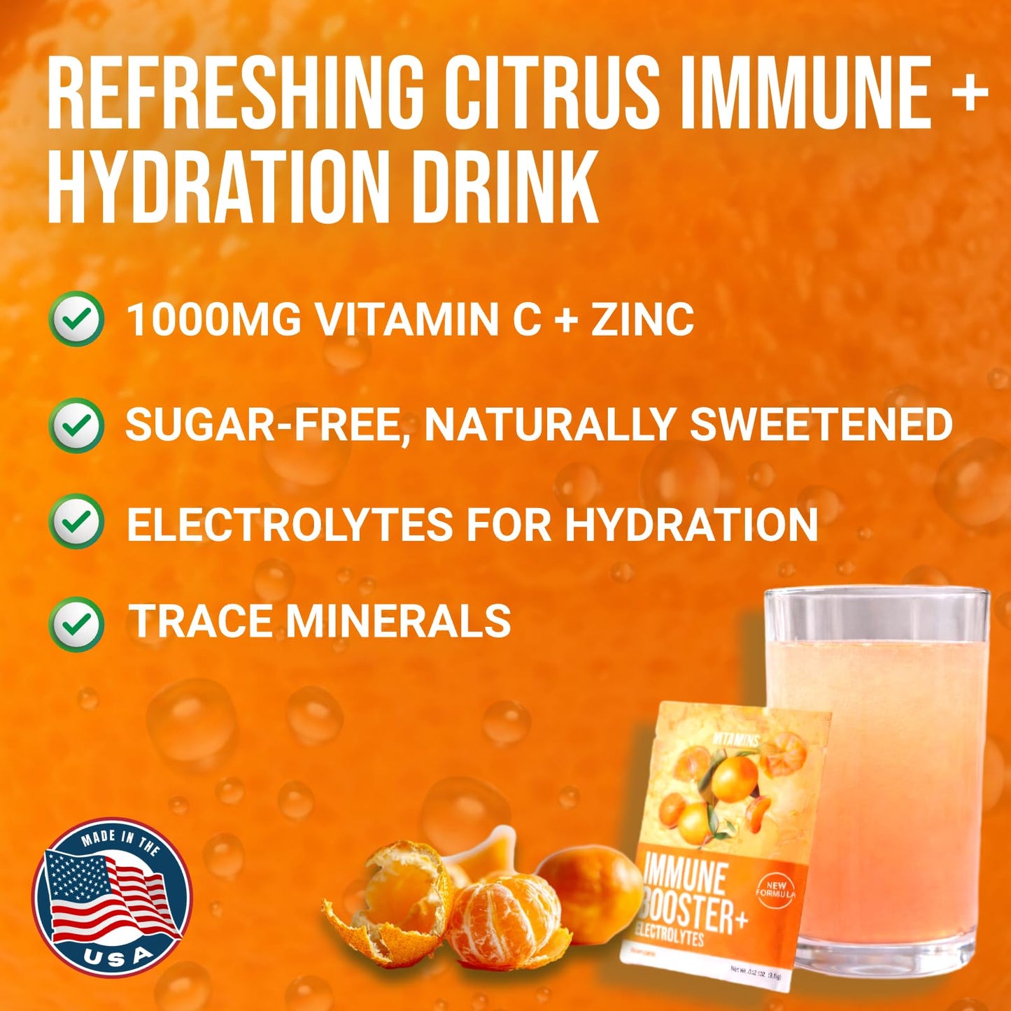 Dr. Price's Vitamins Immune Support Vitamin C Powder, Zinc, Mandarin, 2.5 Ounce