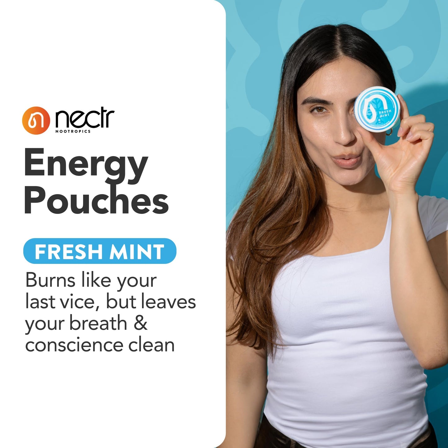 Nectr Energy 50mg Caffeine Pouches Powder, 4 Pack