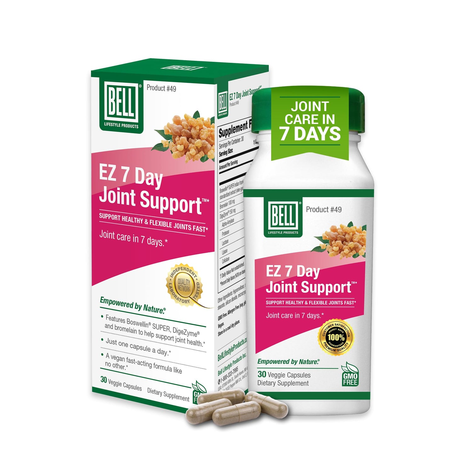 Bell EZ 7 Day Joint Support Capsules, 30 Capsules