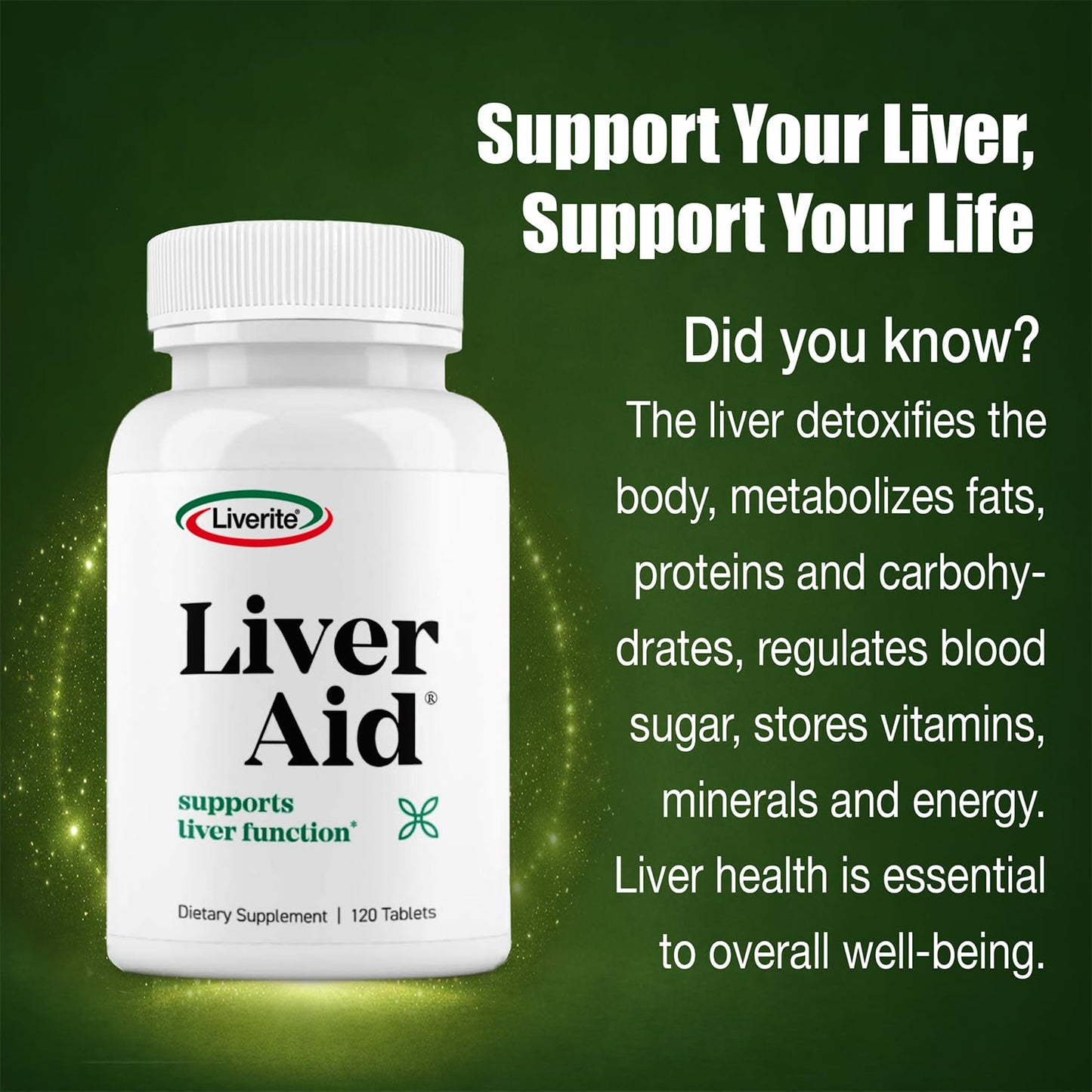 LIVERITE Liver Aid Dietary Supplement Tablets 150