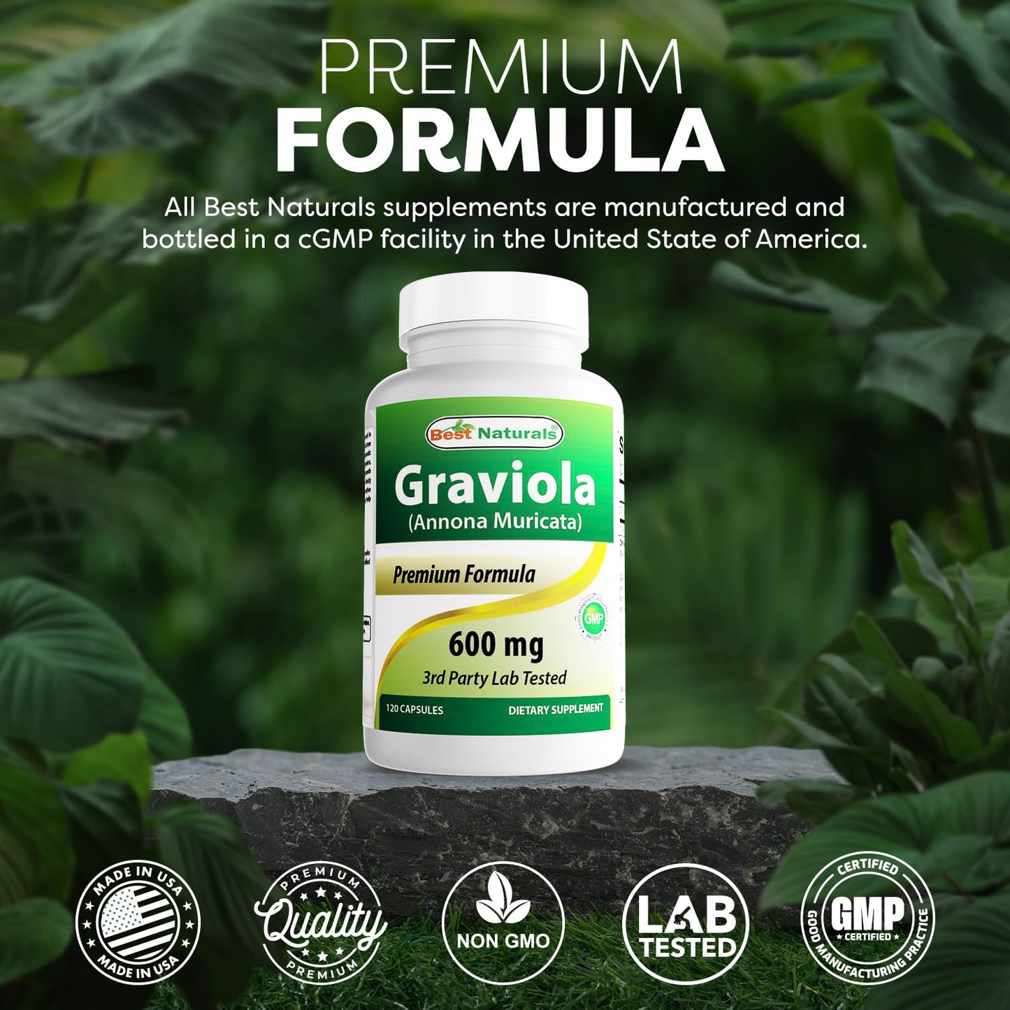 Best Naturals Graviola Annona Muricata Capsules 240 Count