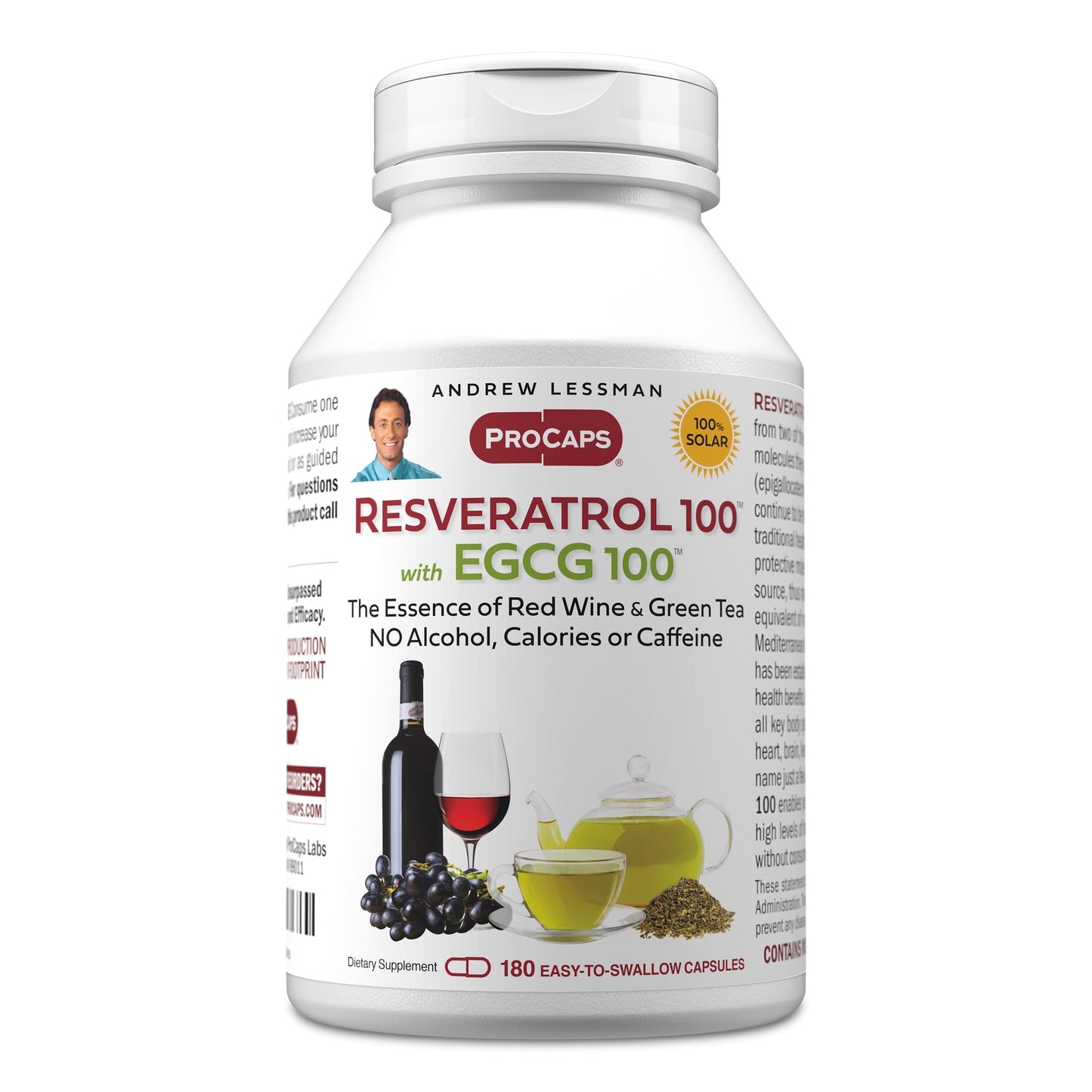 Andrew Lessman Resveratrol-100 EGCG 100mg Capsule, 180 Count