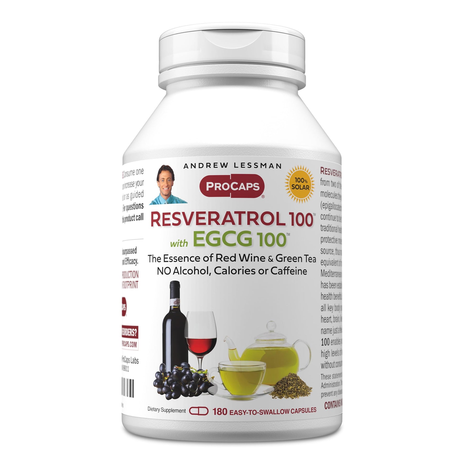 Andrew Lessman Resveratrol-100 EGCG 100mg Capsule, 180 Count