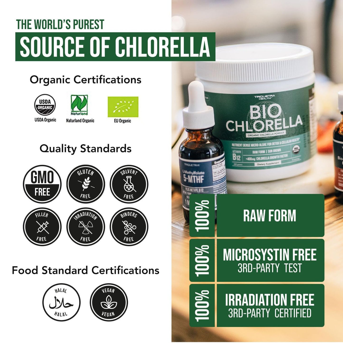 Triquetra Health Organic Chlorella Powder 7.94 oz