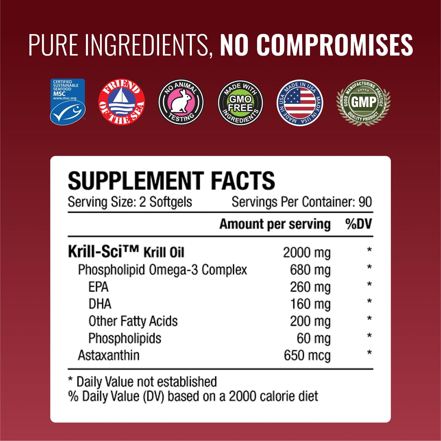 Approved Science Krill Oil Softgels 180