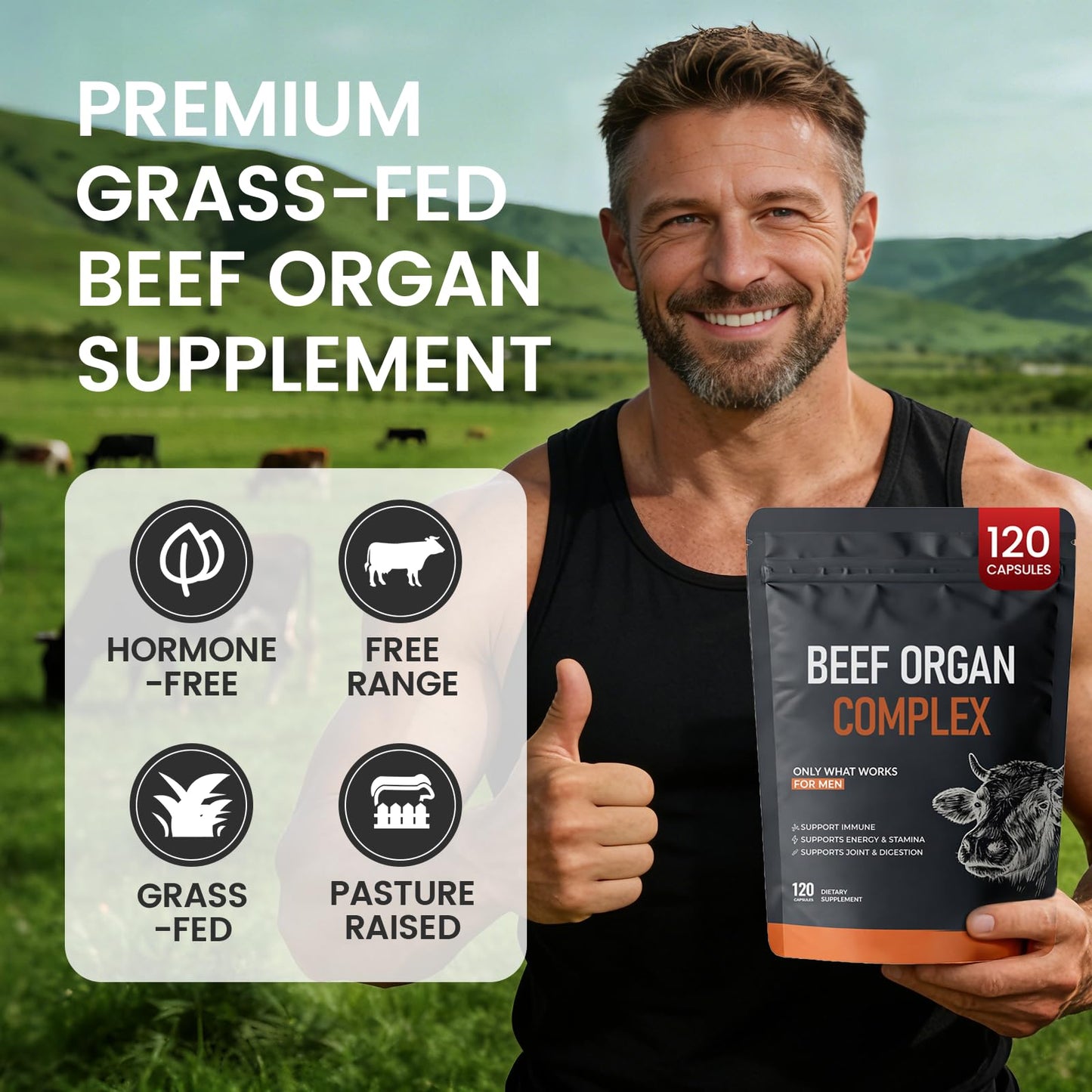 MORANDEE Forgebody Beef Organ Complex Supplement 1 Capsule