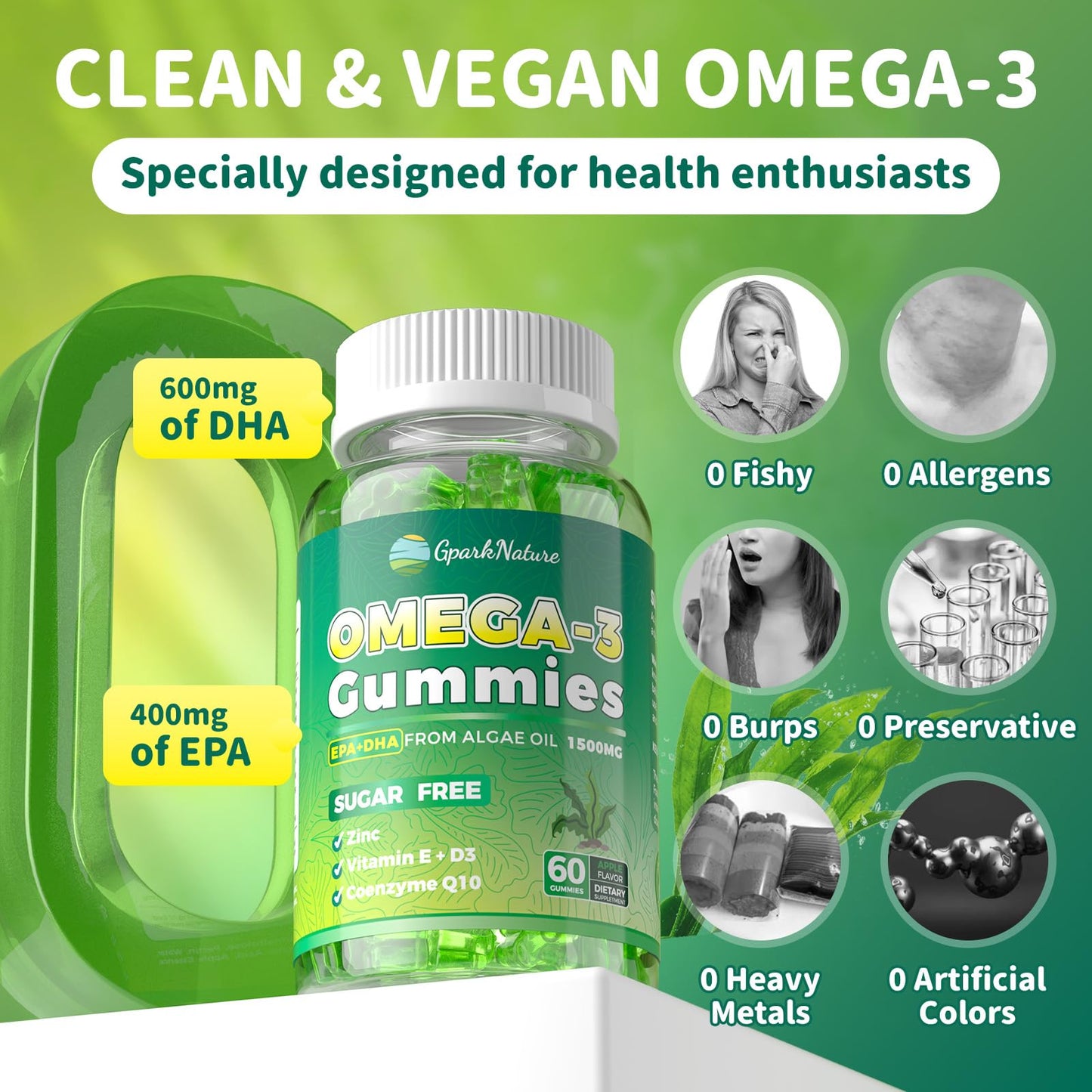 GparkNature Omega-3 Gummies 120 Count