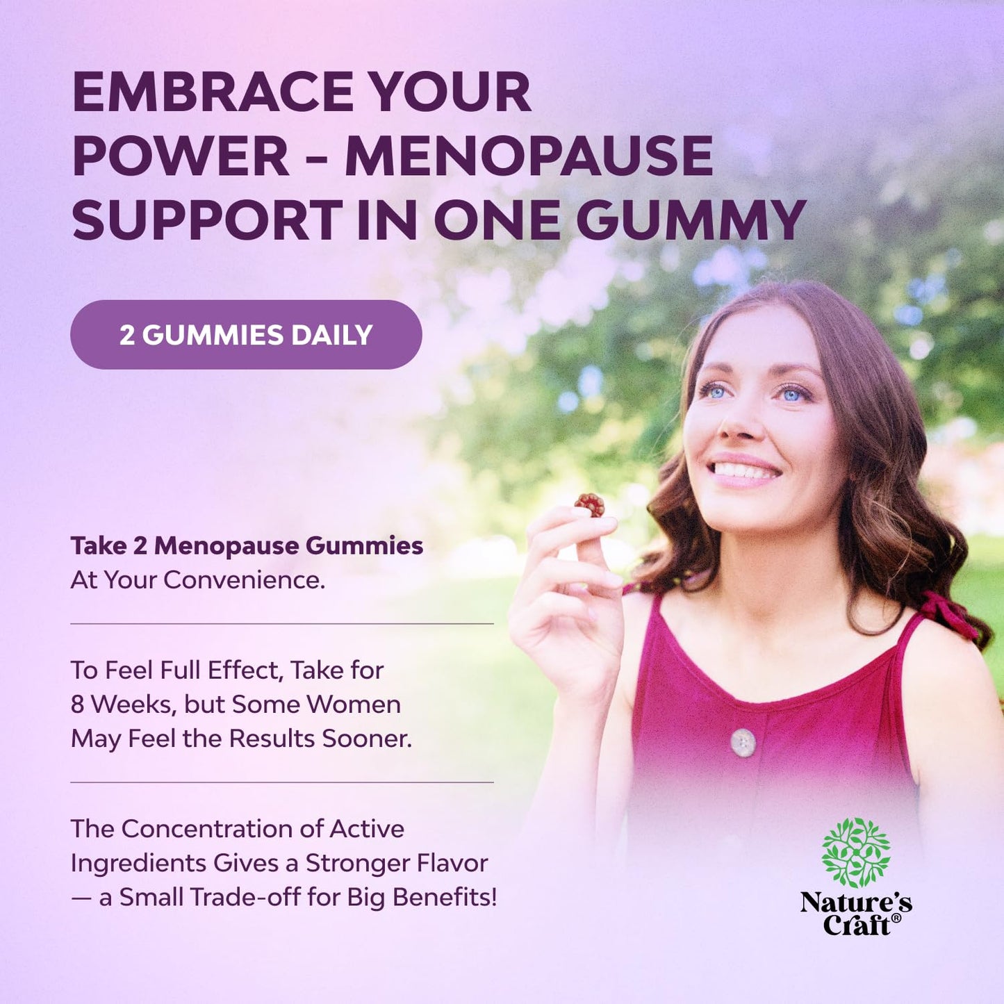 Natures Craft Womens Menopause Gummy with Dong Quai and Ashwagandha, 60 Count