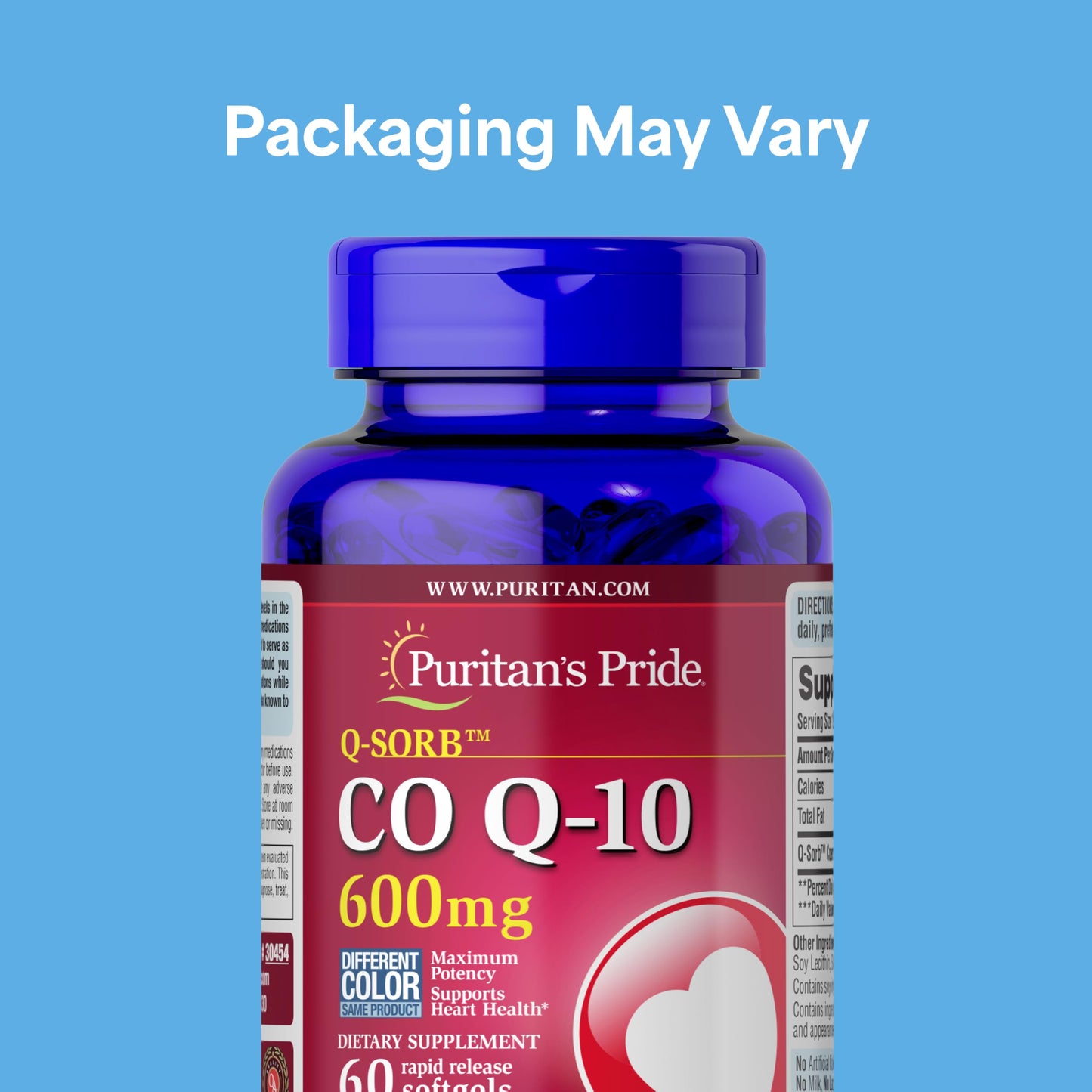 Puritan's Pride CoQ10 600mg Rapid Release Softgels, 60 Count