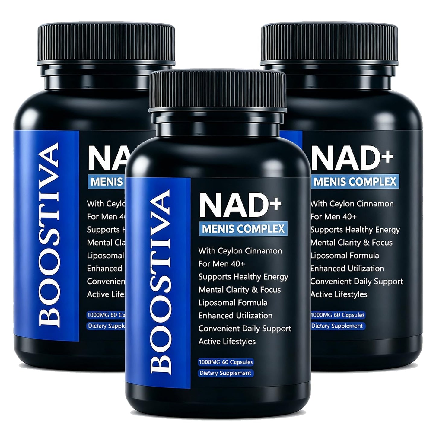 Metadermic Boostiva Liposomal NAD+ for Men, with Ceylon Cinnamon, Daily Wellness Support, Men 40+, Dietary Supplement, 1 Capsule
