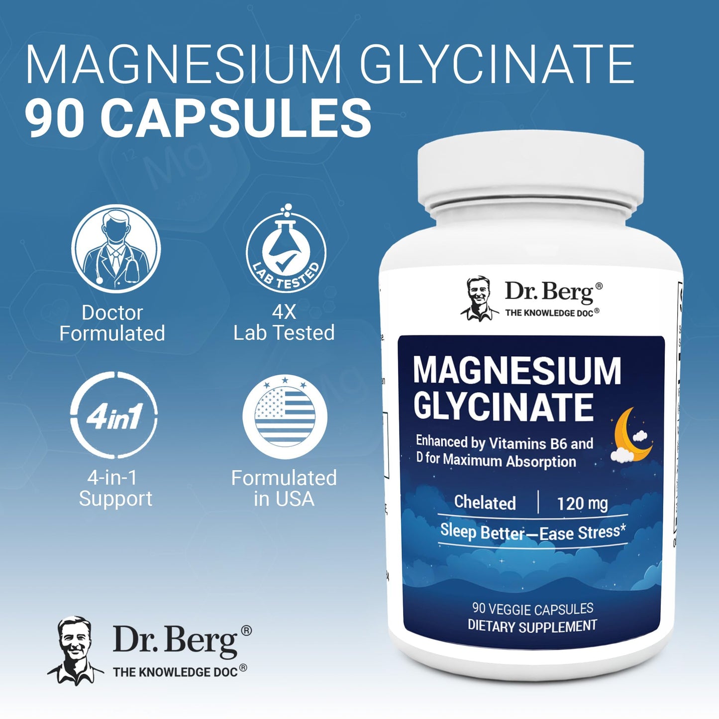 Dr. Berg Nutritionals Magnesium Glycinate Capsule 90 Count