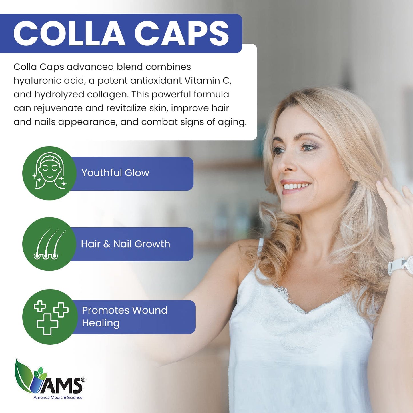 America Medic & Science Colla Caps Caplets 60