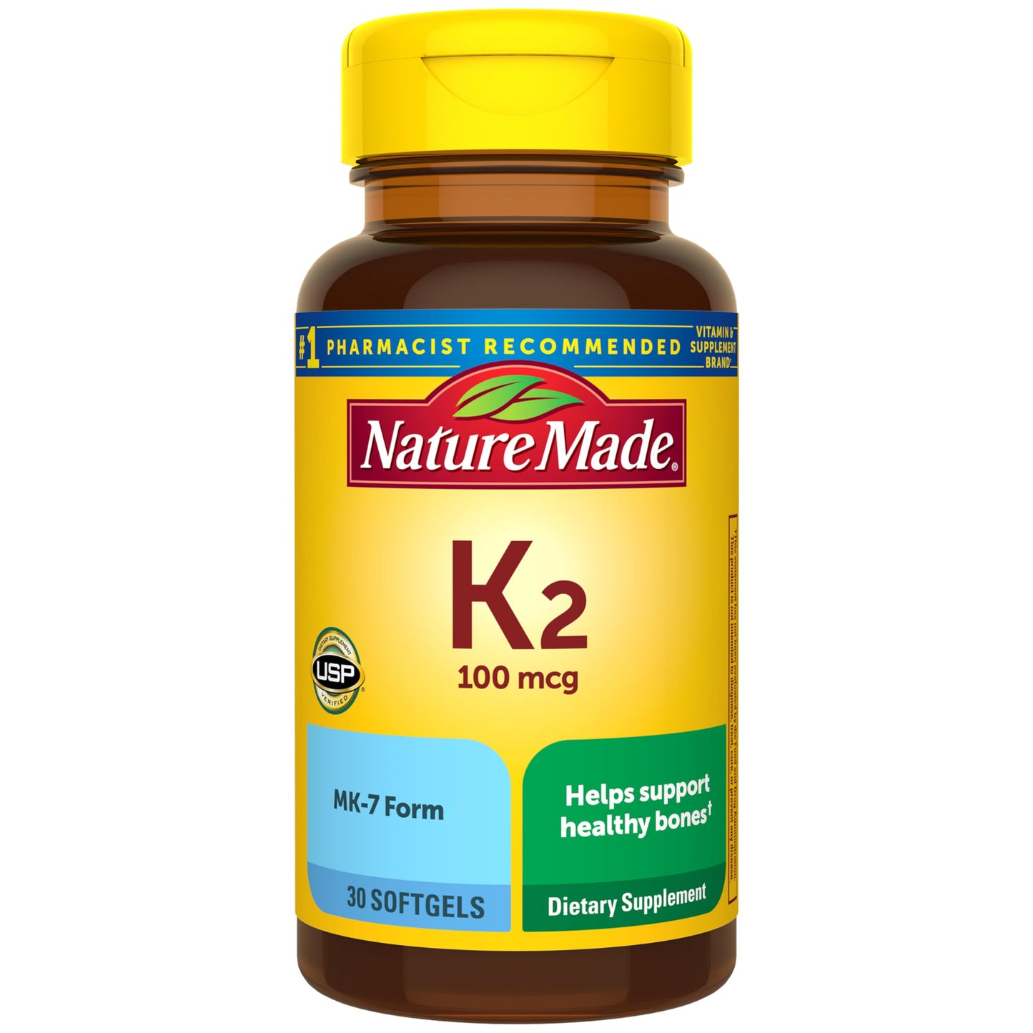 Nature Made Vitamin K2 100 mcg Softgel, 30 Softgels