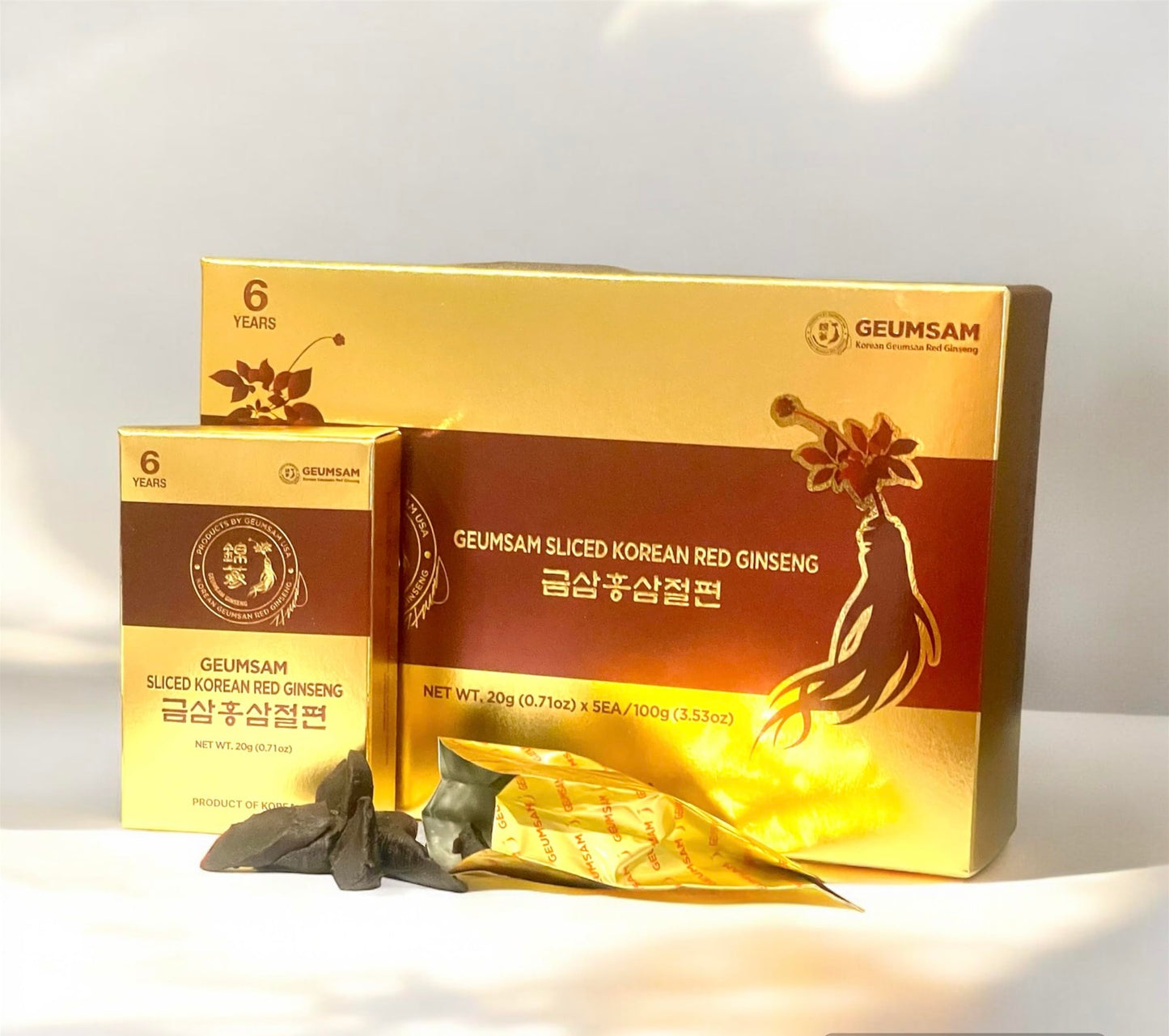 Generic Red Ginseng and Black Ginseng Capsules, Pack of 2