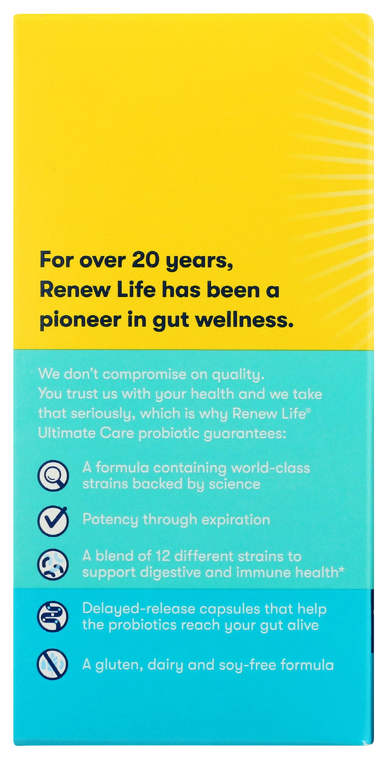 Renew Life Ultimate Flora Care Probiotic 100 Billion Capsule, 30 Count