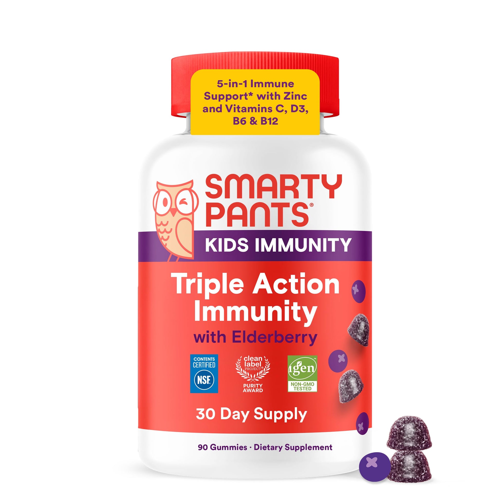 SmartyPants Kids Immunity Elderberry Gummies Gummy 1 Count