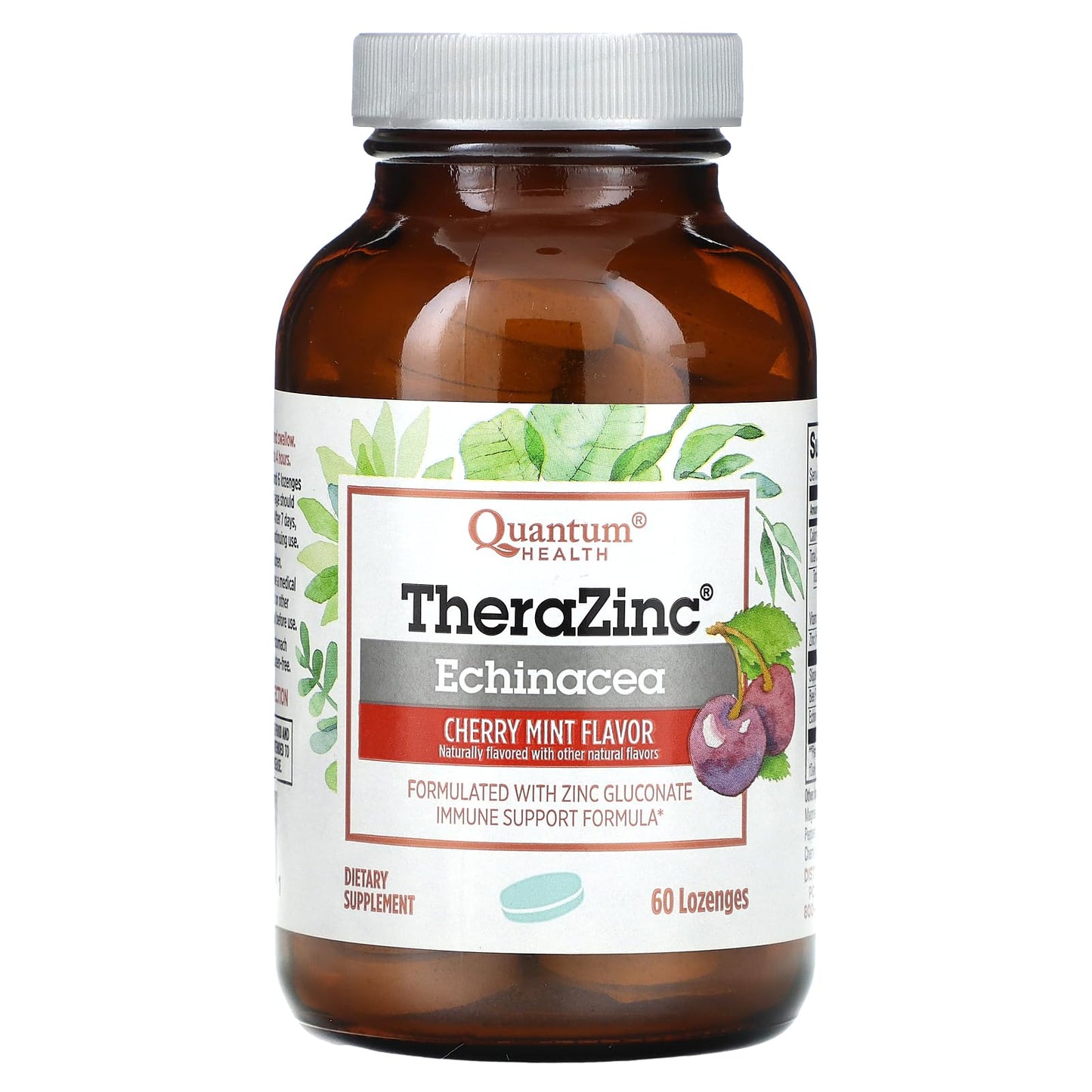 Quantum TheraZinc Echinacea Cherry Mint Lozenges, 1 Count