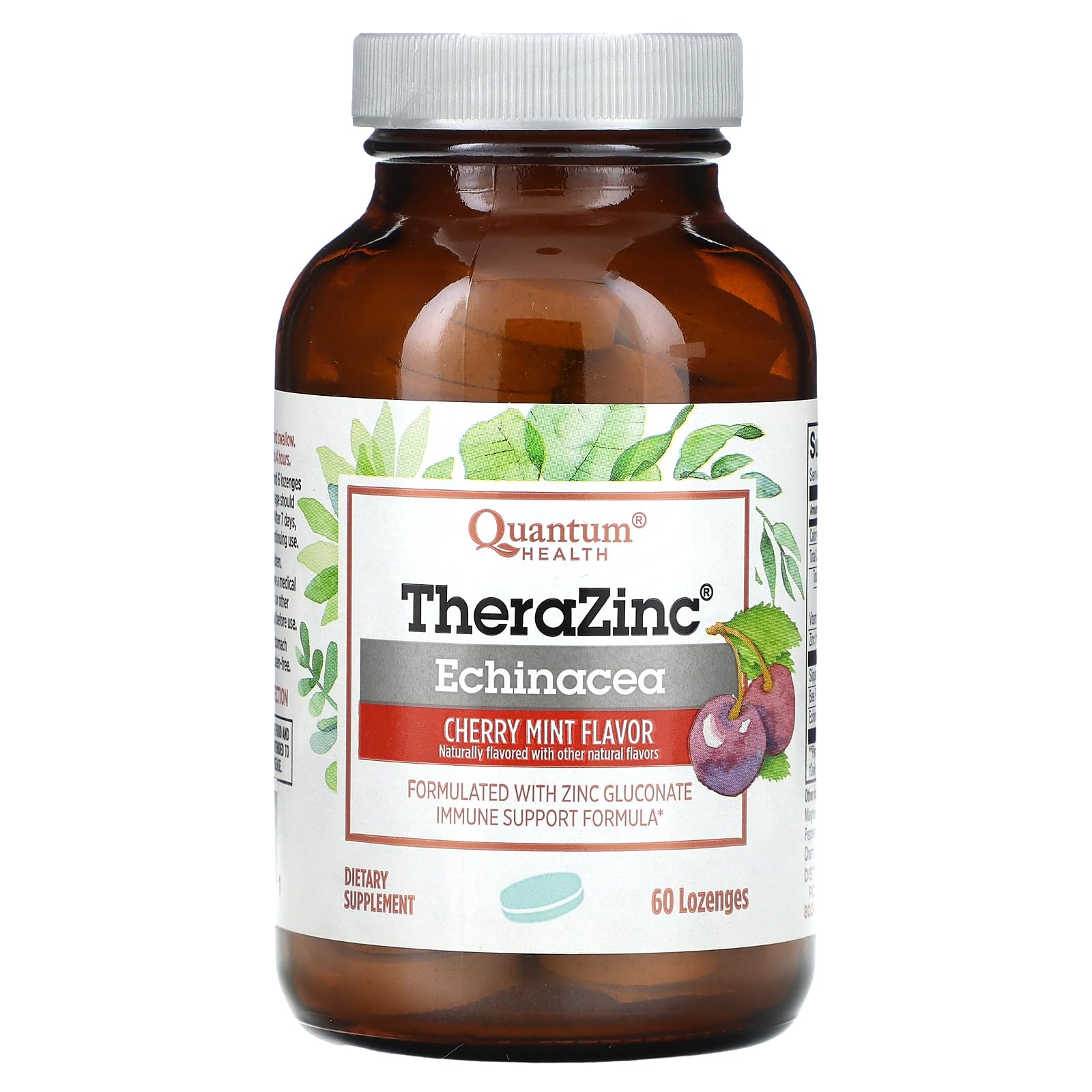 Quantum TheraZinc Echinacea Cherry Mint Lozenges, 1 Count