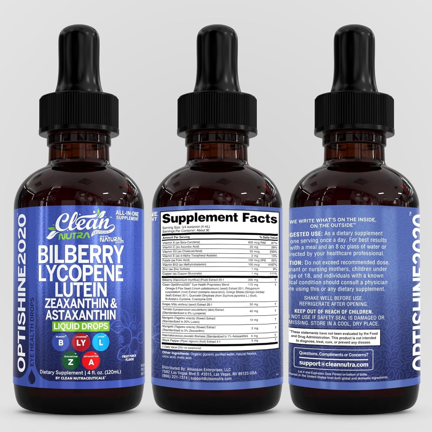 Clean Nutraceuticals Lutein and Zeaxanthin Eye Vitamins Supplement Capsules 120