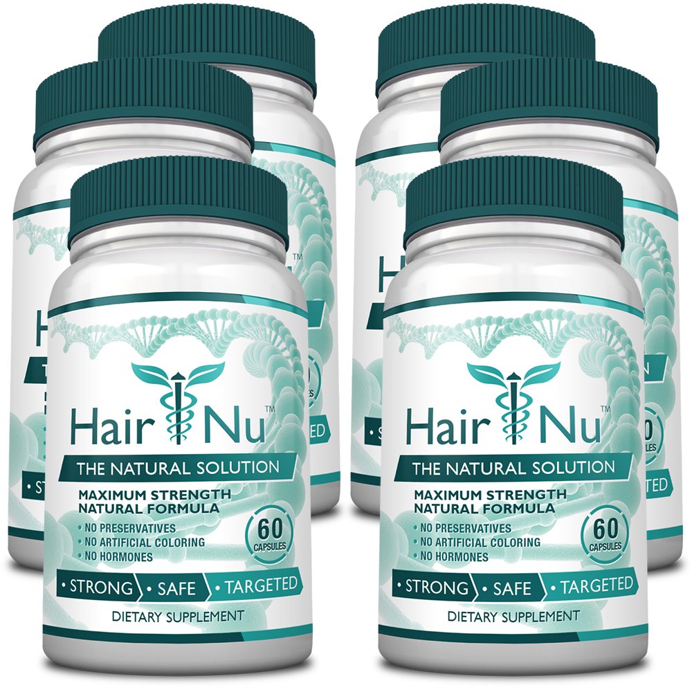 HairNu Biotin 500mcg and 20 Vitamins and Nutrients for Hair Growth, 120 Capsules