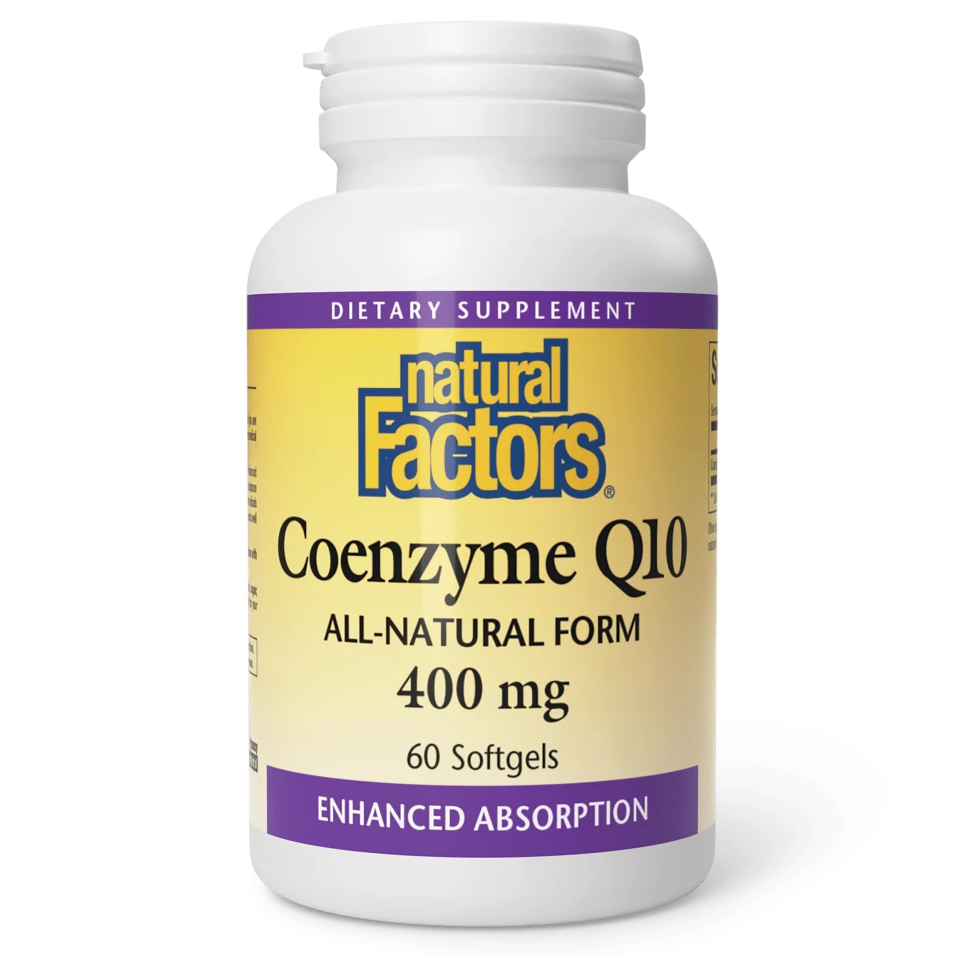 Natural Factors Coenzyme Q10 400mg Softgel, 60 Count