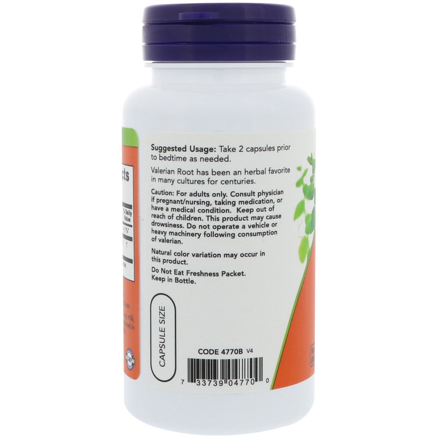 NOW Foods Valerian Root 500mg Capsule, 100 Capsules