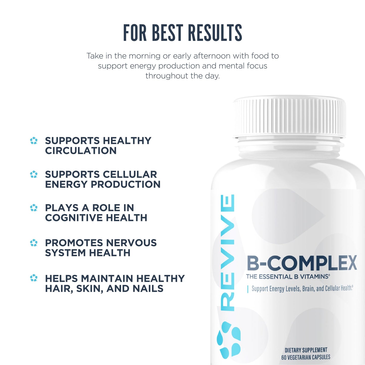 Revive Vitamin B Complex Capsules 60 Count