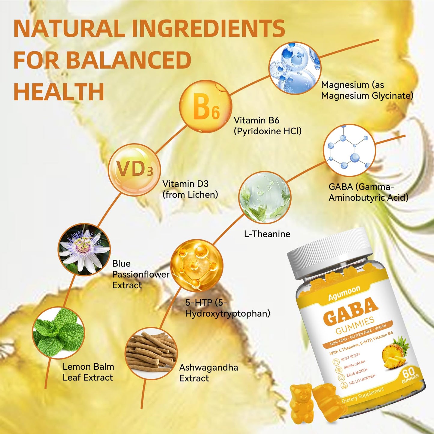 Agumoon GABA Gummies 60 Gummies
