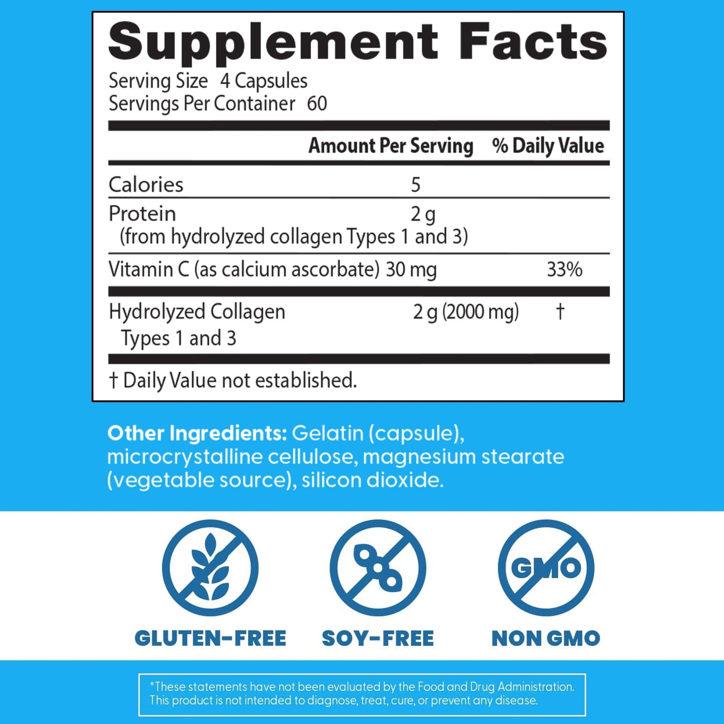Doctor's Best Collagen Peptides Types 1 & 3 Collagen Supplement for Hair, Skin, Nails & Joint Health, 240 Capsules