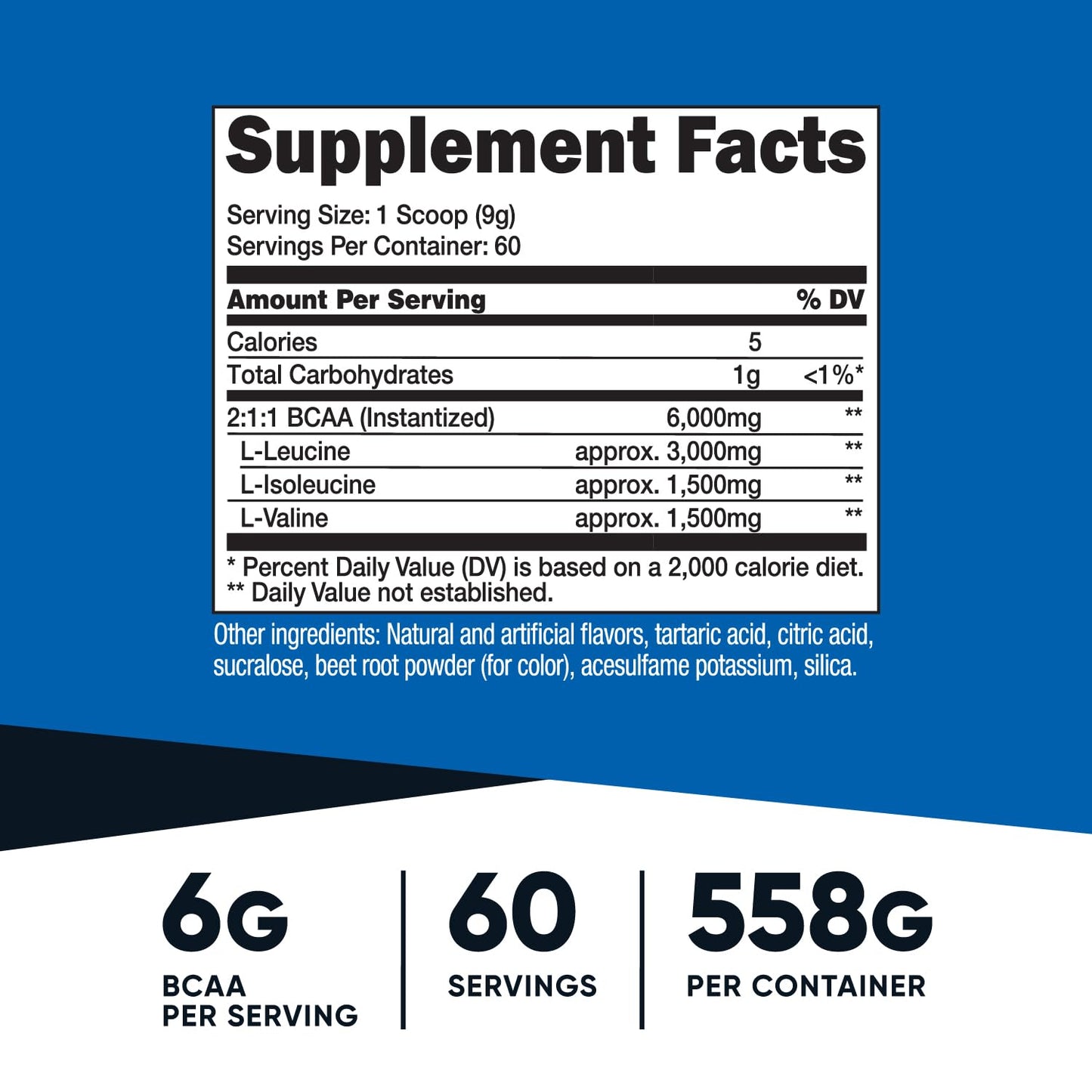 Nutricost BCAA Powder 2:1:1 Watermelon, 0.2 Ounce