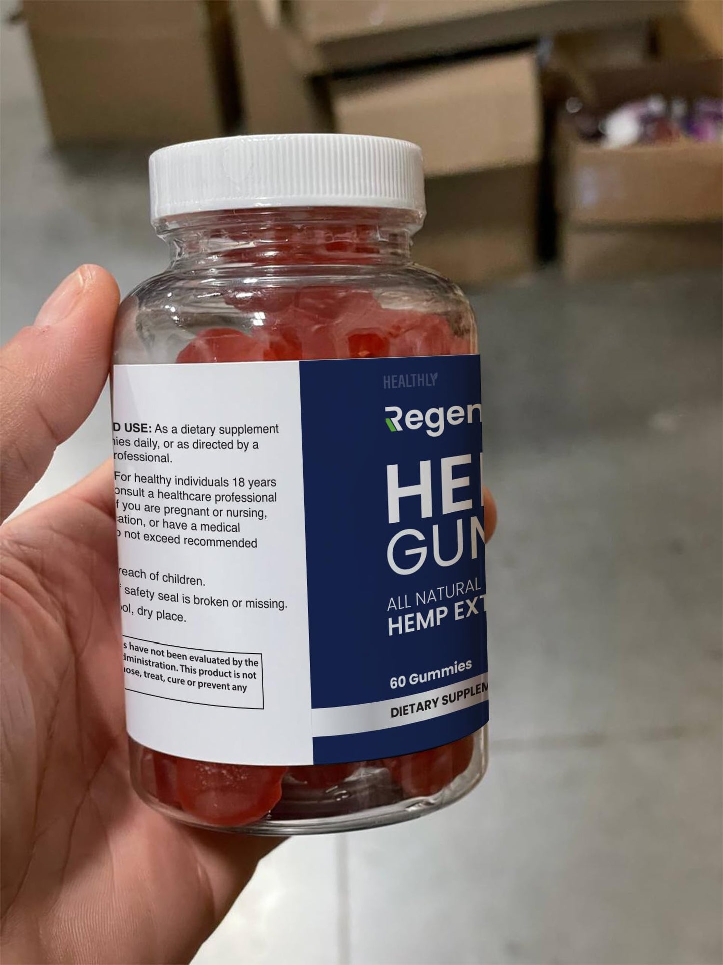 Purvia Regen Hemp Gummies Extra Strength Formula, 60 Gummies