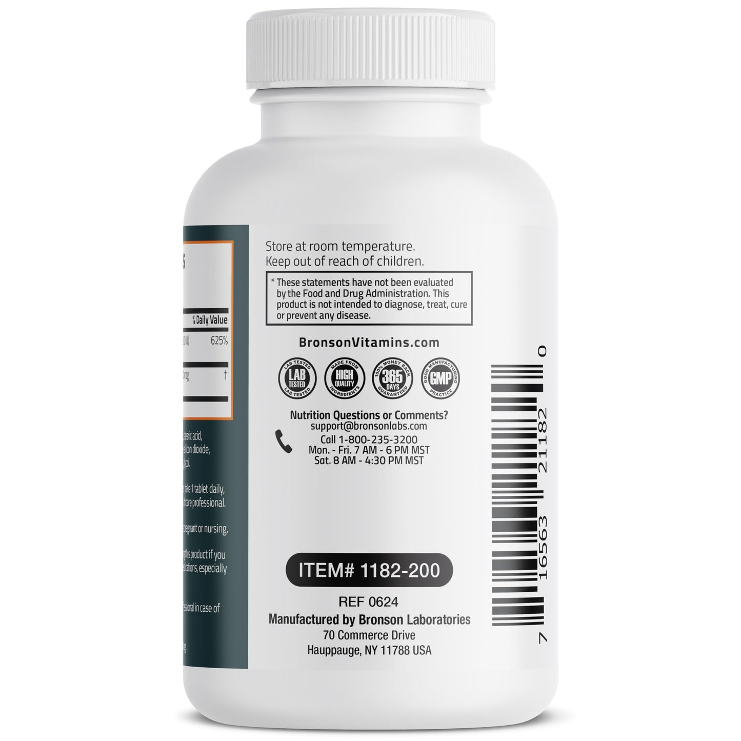 Bronson Vitamin K2 D3 (MK7) Supplement 2-in-1 D3 & K2 Complex Tablet, 200 Tablets