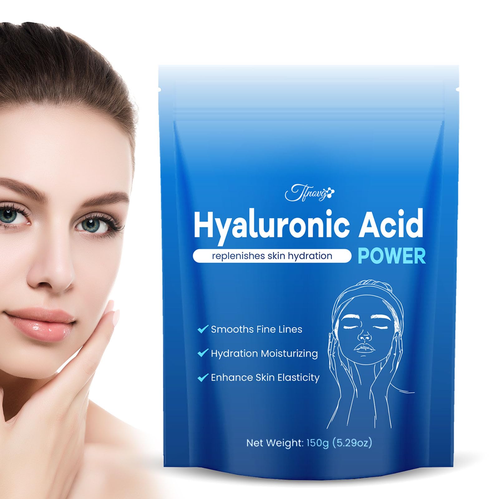 Tfnovg Hyaluronic Acid Powder Pack of 100