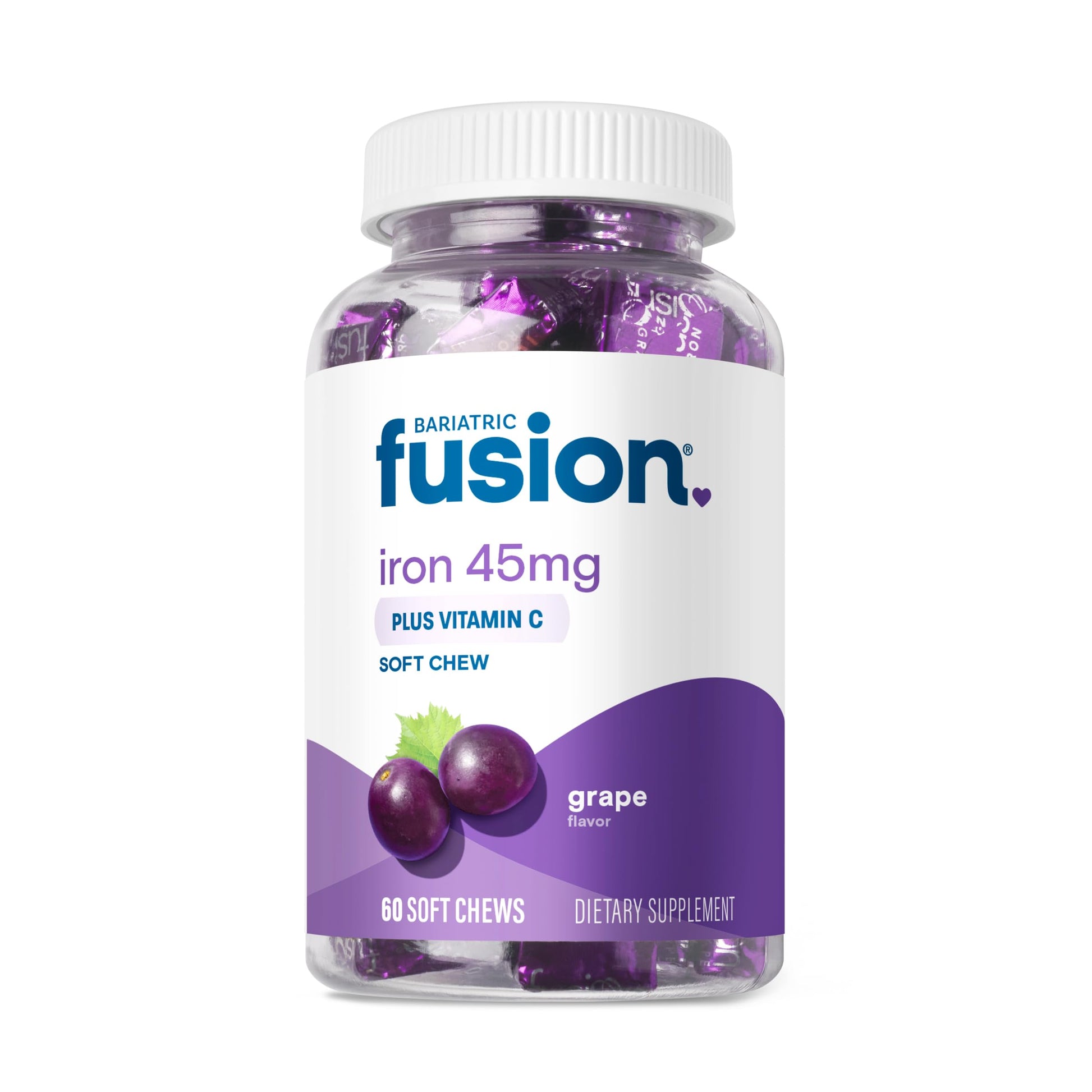 Bariatric Fusion Iron Supplement for Women Anemia Gummy, 60 Count