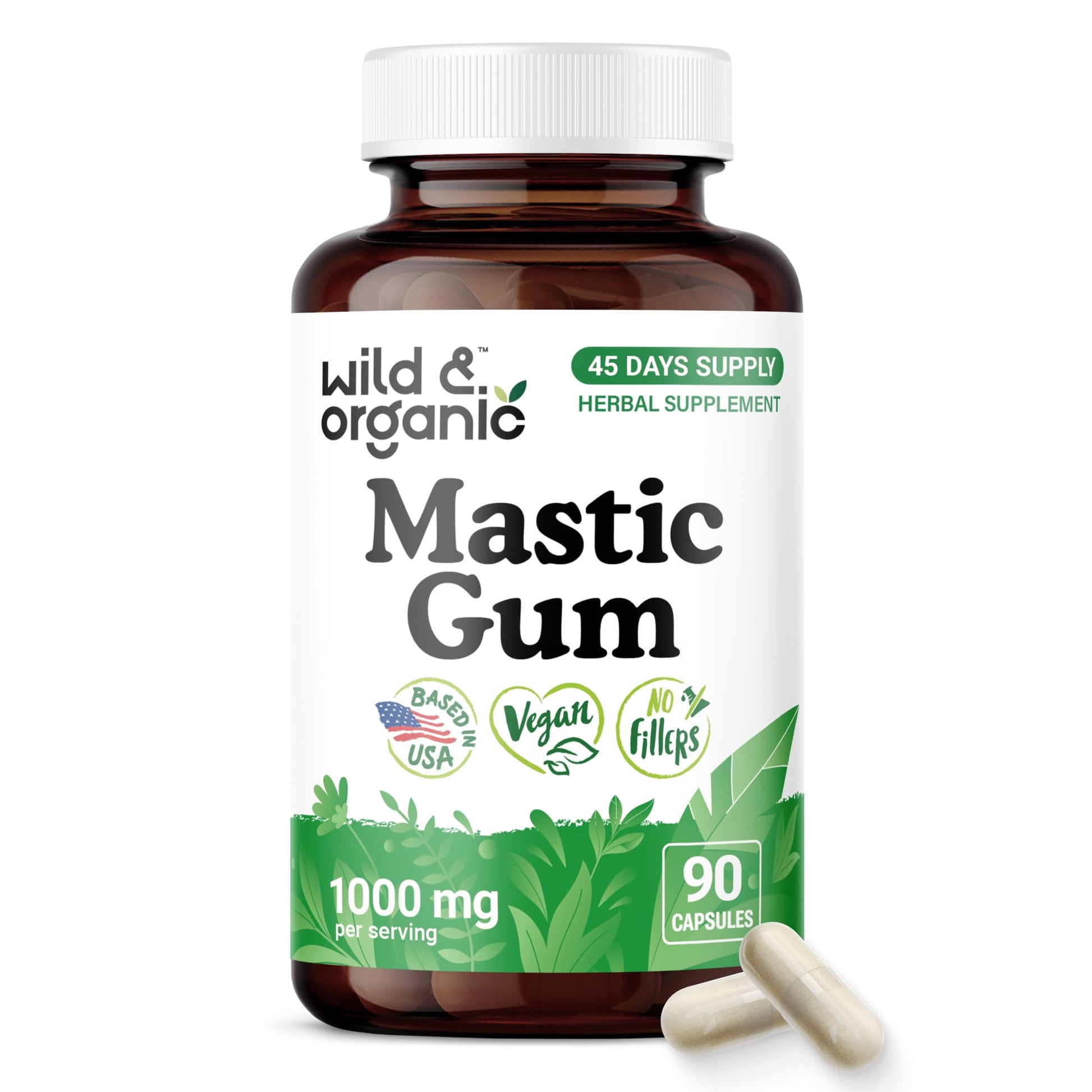 Wild & Organic Mastic Gum Capsules 90 Count