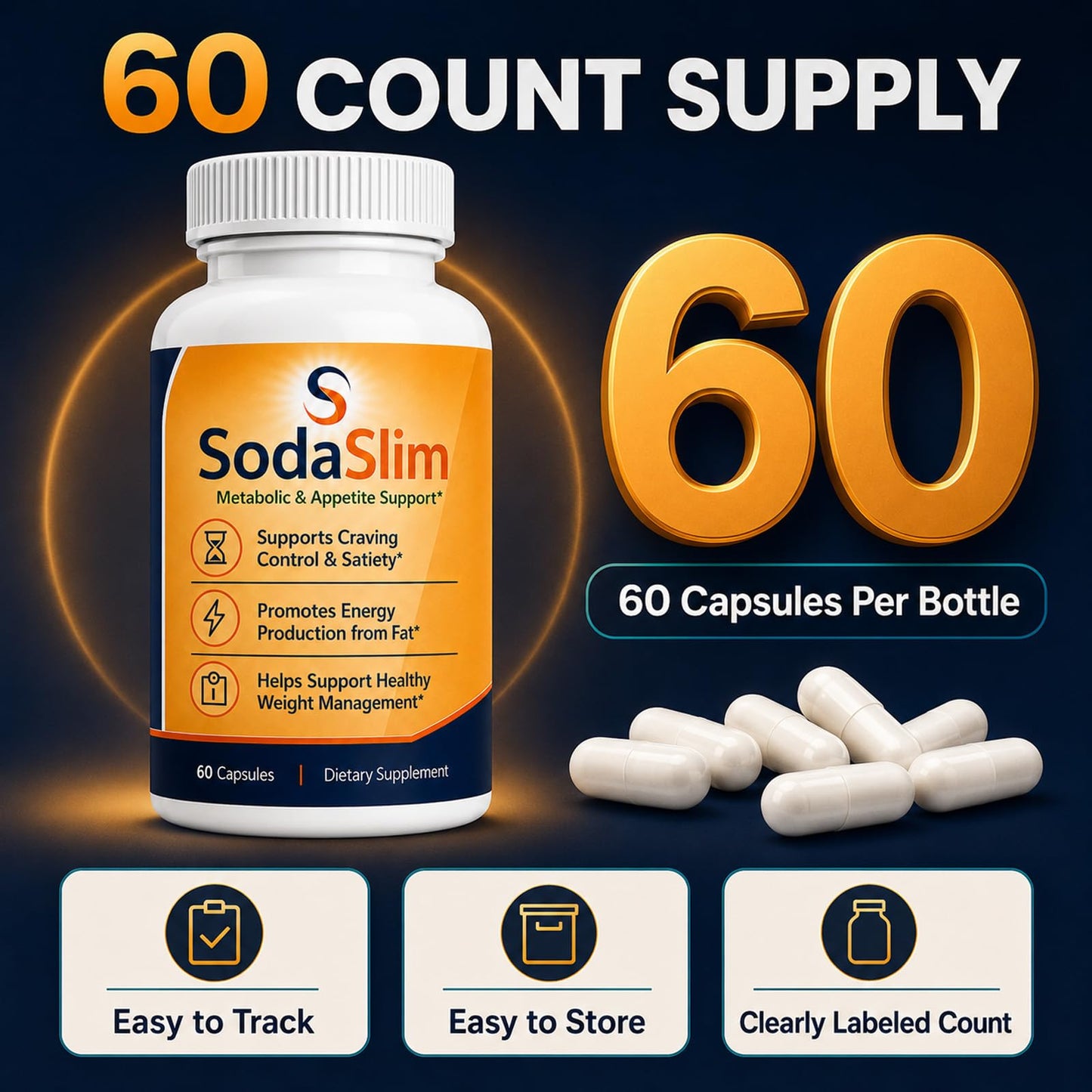 SABINROSE SodaSlim Capsules, 60 Count