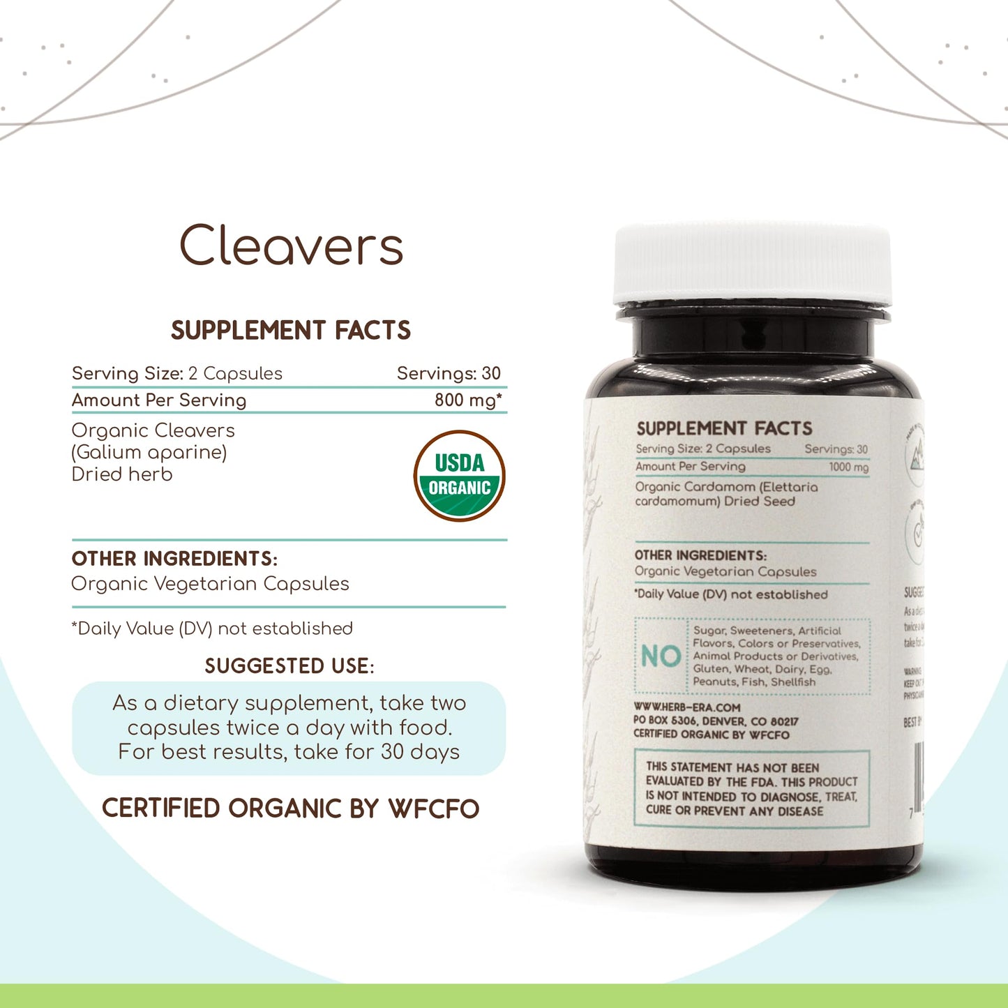 HerbEra Cleavers 120 Capsules