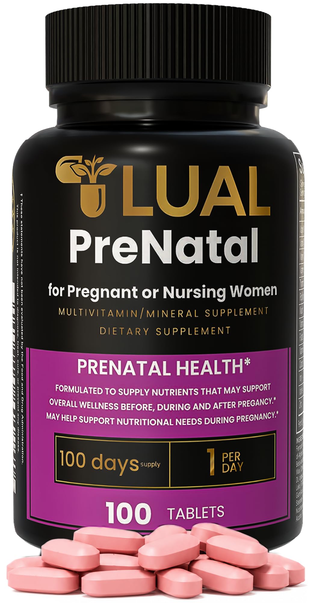 LUAL Prenatal Multivitamin with Folic Acid & Iron Tablet 100