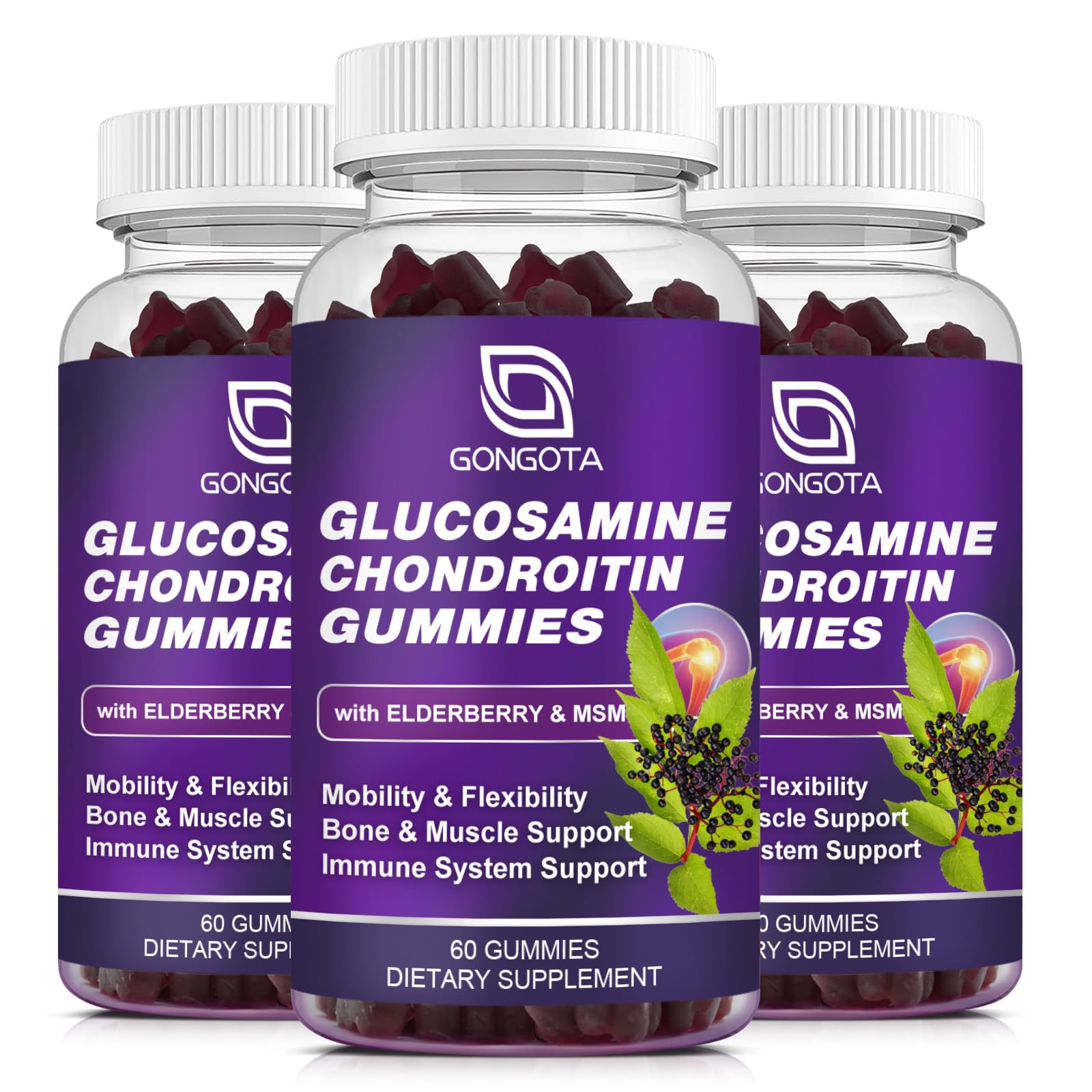 GONGOTA Glucosamine Chondroitin Gummies, 180 Gummies